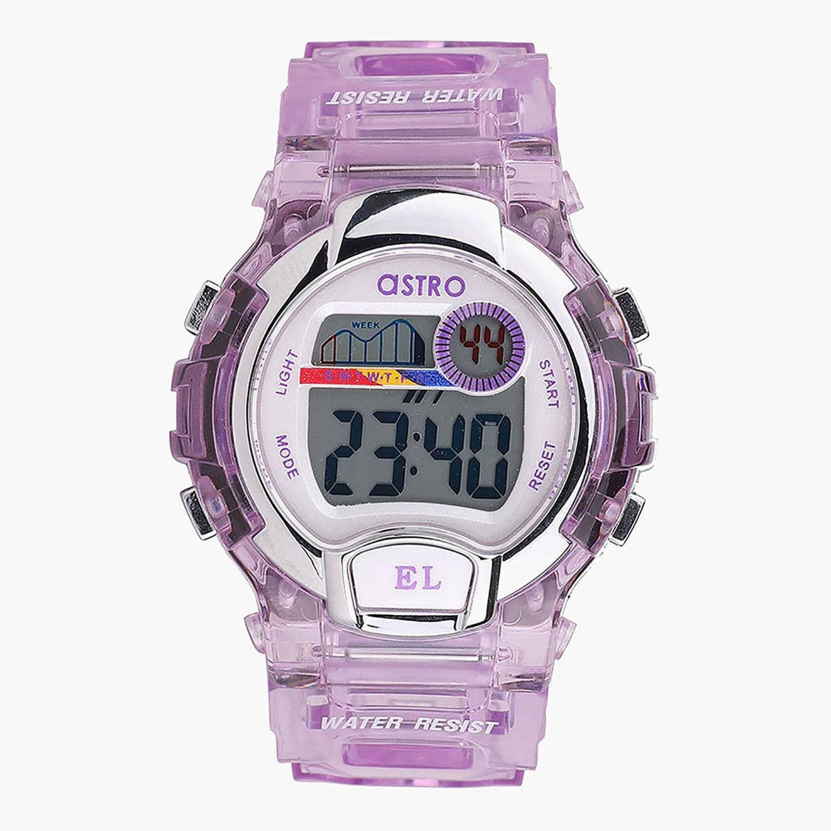 ساعة اطفال استرو رقمية بسوار بلاستيك بنفسجي - A20901-girls-accessories-watches-image-1