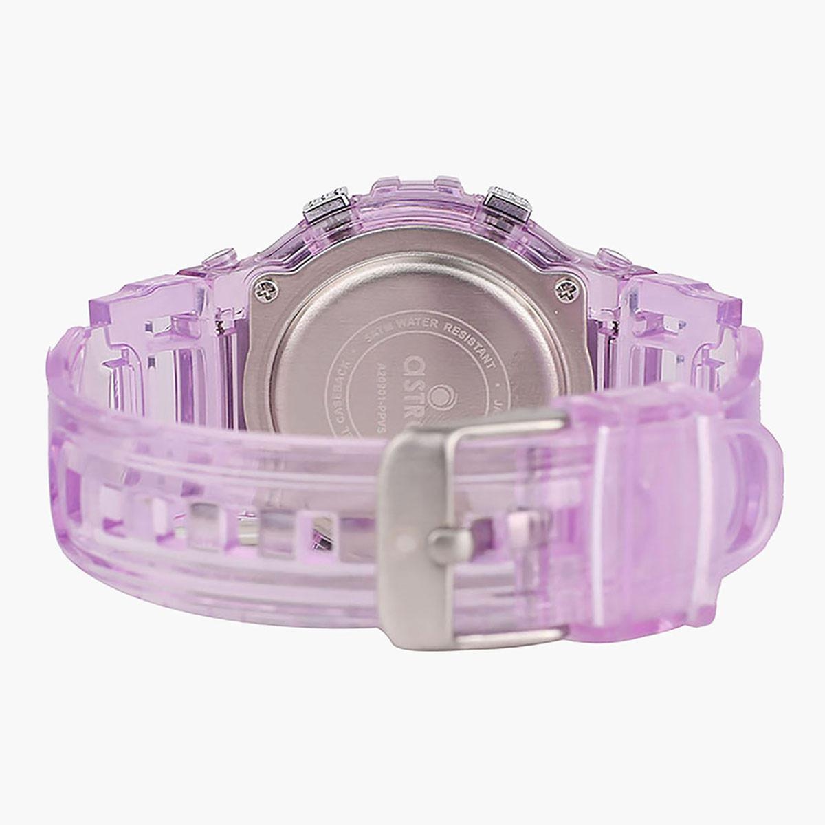ساعة اطفال استرو رقمية بسوار بلاستيك بنفسجي - A20901-girls-accessories-watches-image-2