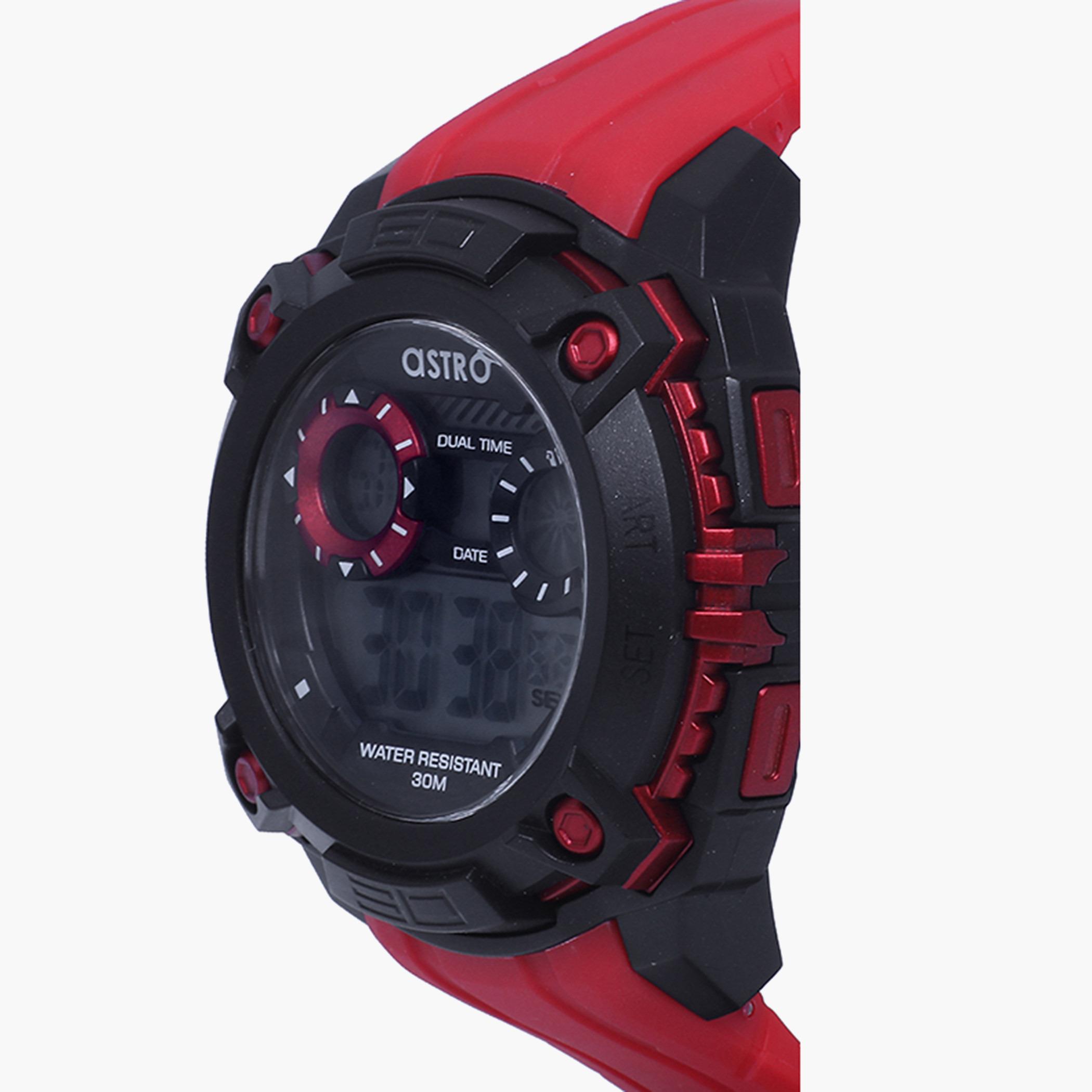 ساعة للرجال استرو رقمية بسوار بلاستيك احمر - A20909-men-watchesandjewellery-watches-image-2
