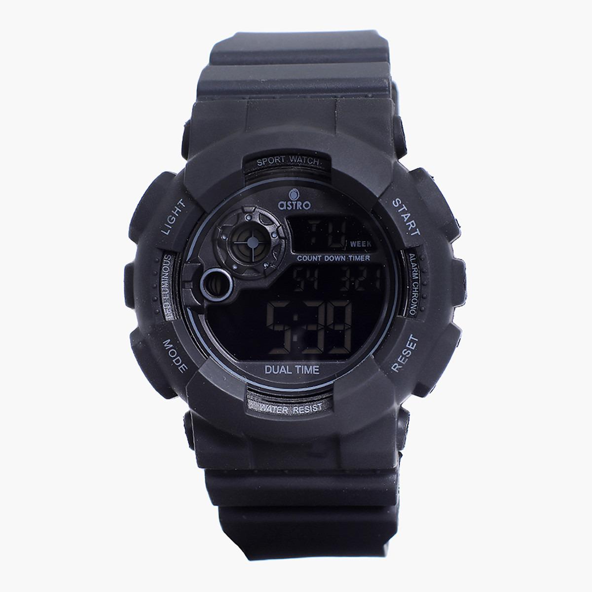 ساعة استرو للللرجال رقمية بسوار بلاستيك اسود - A21902-men-watchesandjewellery-watches-image-1