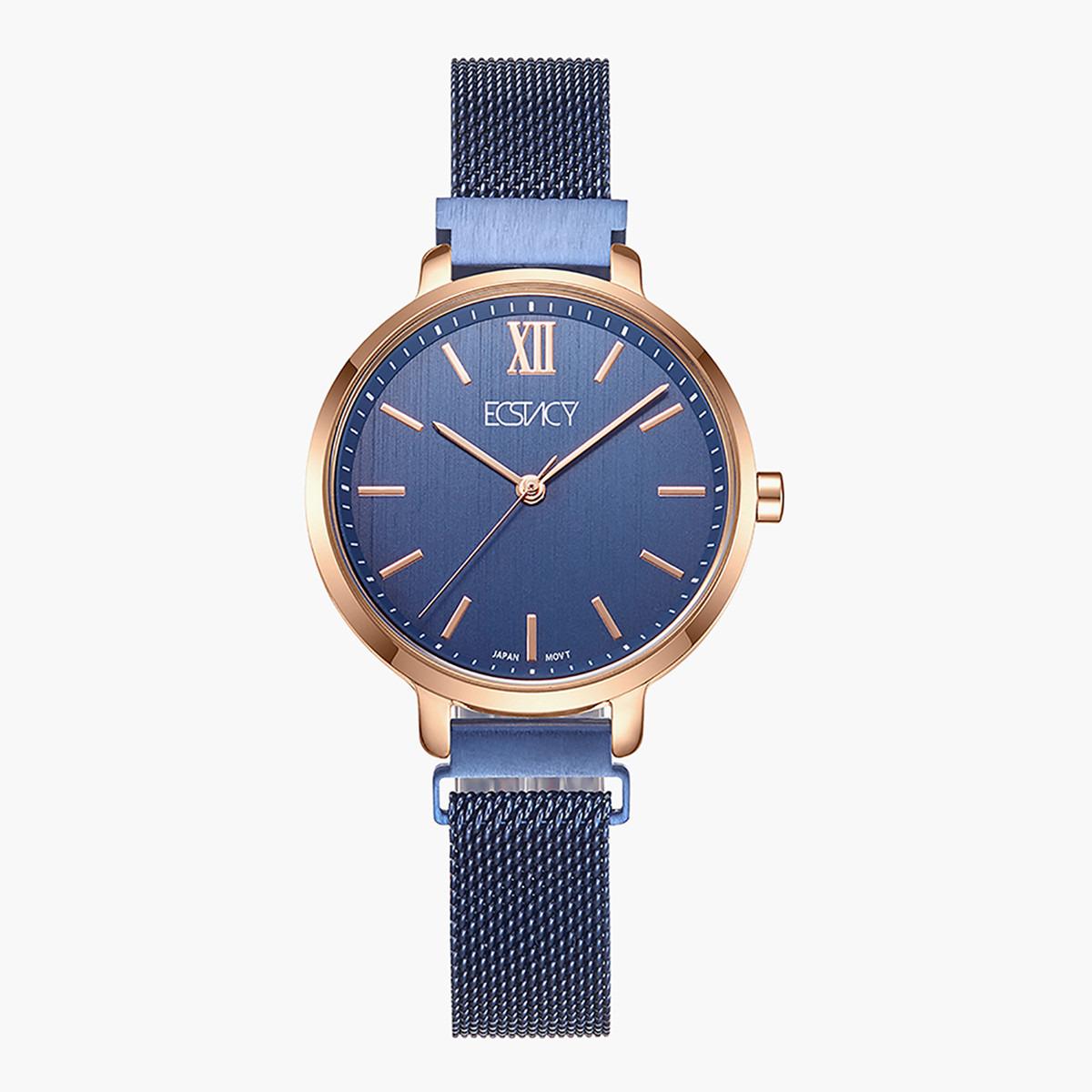 E8518-KMNN- راقب حزام شبكة تناظرية أزرق للنساء اكستازي-women-watchesandjewellery-watches-image-1