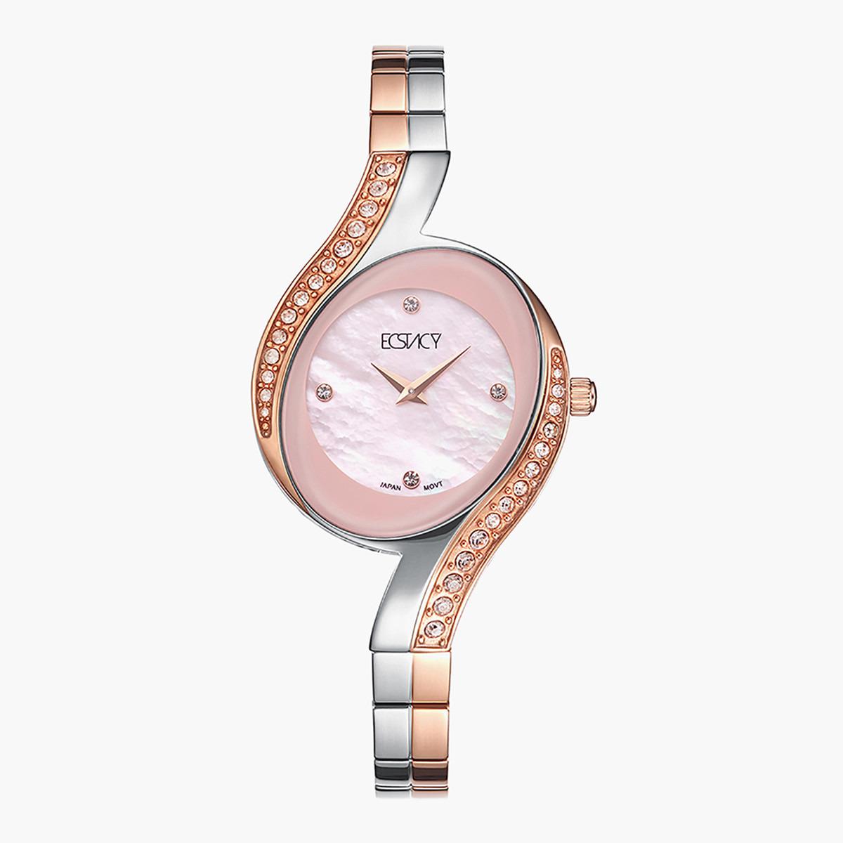 E20502-KBKMK- راقب حزام ستانليس ستيل تناظرية ذهبي وردي للنساء اكستازي-women-watchesandjewellery-watches-image-1