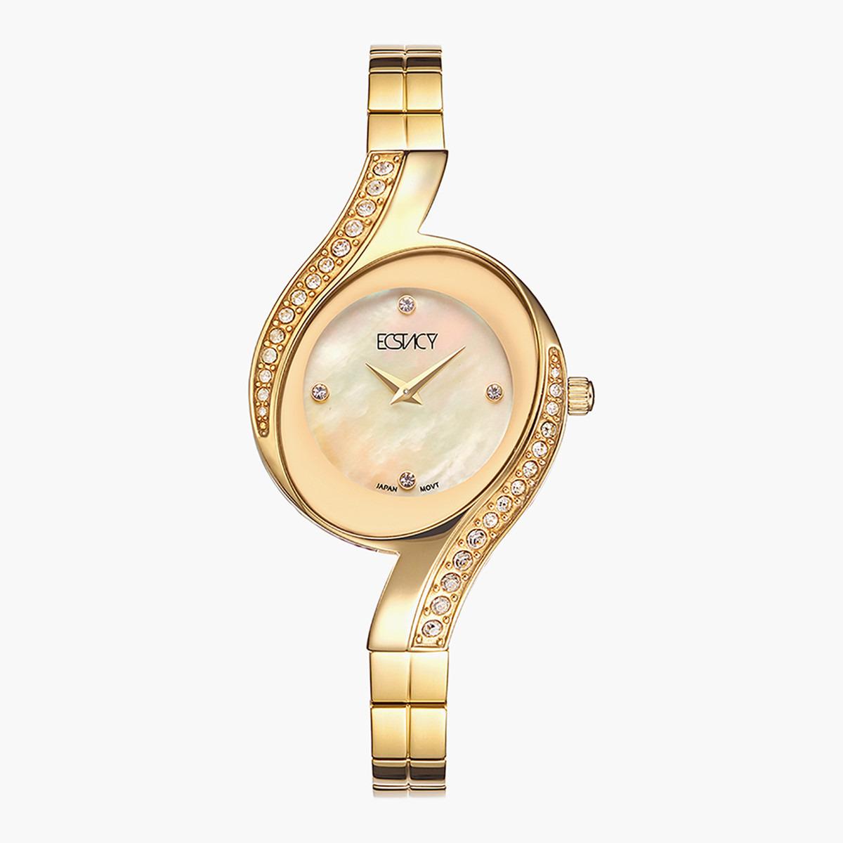 E20502-GBGMC- راقب حزام ستانليس ستيل تناظرية ذهبي للنساء اكستازي-women-watchesandjewellery-watches-image-1