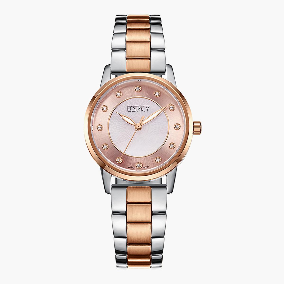 E20503-KBKKM- راقب حزام ستانليس ستيل تناظرية ذهبي وردي للنساء اكستازي-women-watchesandjewellery-watches-image-1
