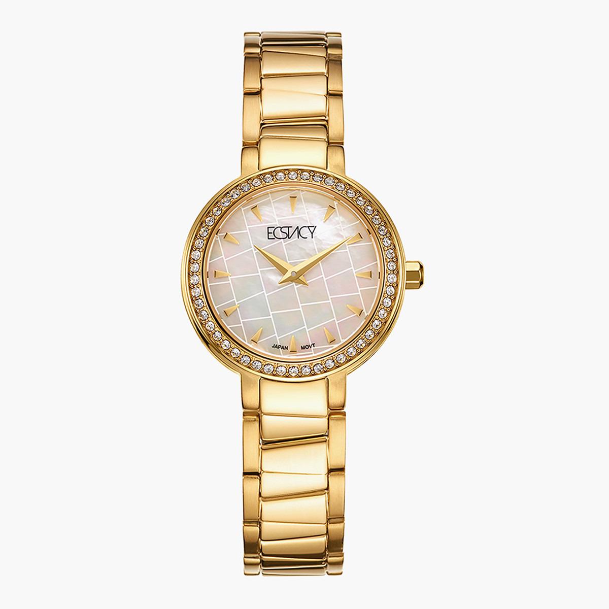 E20504-GBGM- راقب حزام ستانليس ستيل تناظرية ذهبي للنساء اكستازي-women-watchesandjewellery-watches-image-1