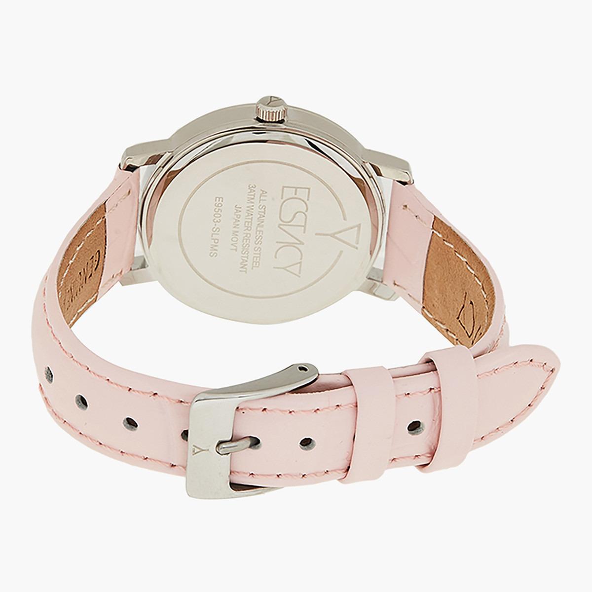 E9503-SLPMS- راقب حزام جلد تناظرية لون القرنفل للنساء اكستازي-women-watchesandjewellery-watches-image-3