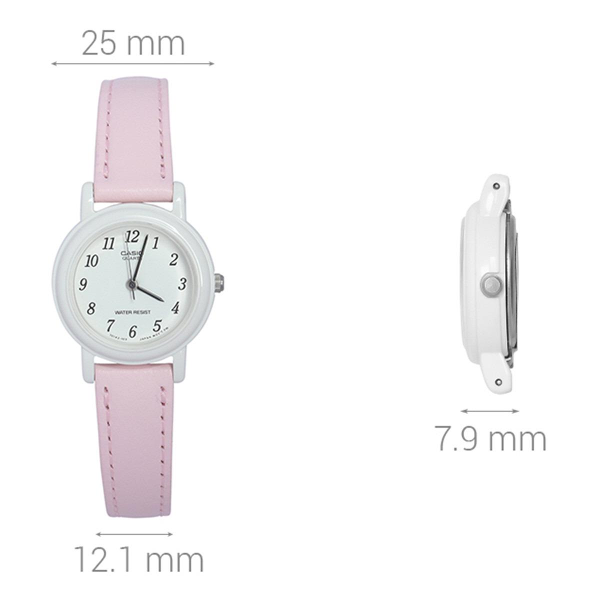 LQ-139L-4B1DF- راقب حزام جلد تناظرية لون القرنفل للنساء كاسيو-women-watchesandjewellery-watches-image-3
