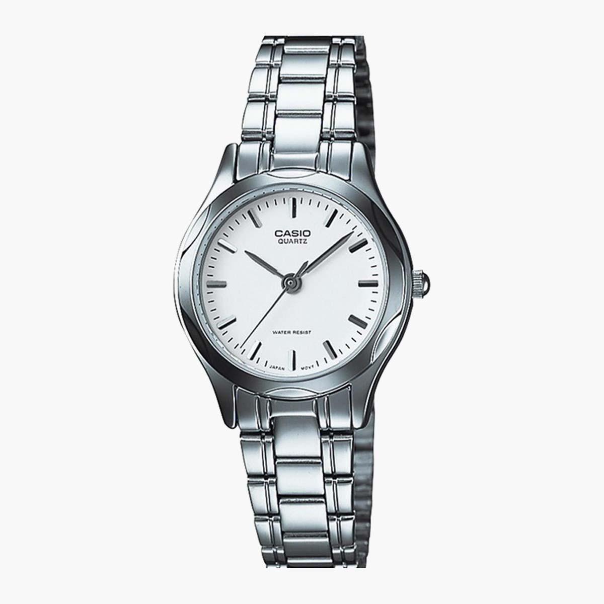 Casio Women's Silver Analog Stainless Steel Strap Watch -LTP-1275D-7ADF-women-watchesandjewellery-watches-image-1