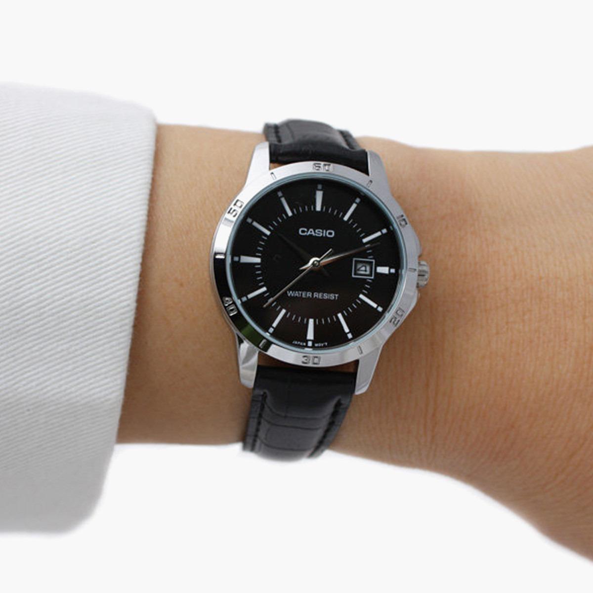 LTP-V004L-1AUDF- راقب حزام ستانليس ستيل تناظرية أسود للنساء كاسيو-women-watchesandjewellery-watches-image-2