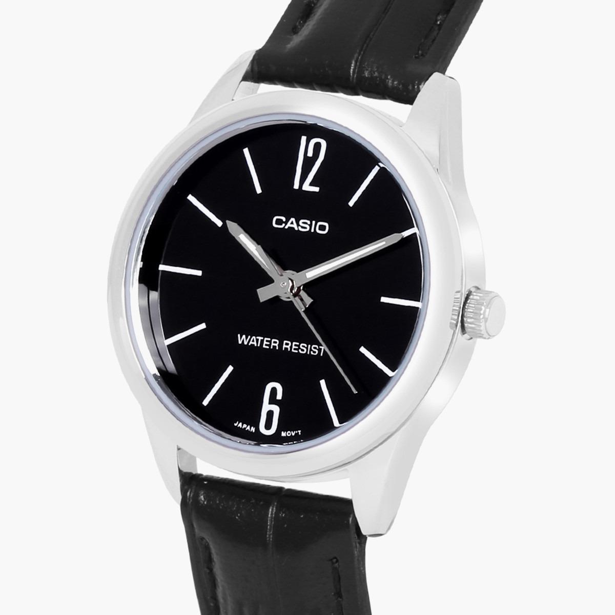 Casio Women's Black Analog Leather Strap Watch -LTP-V005L-1BUDF-men-watchesandjewellery-watches-image-2