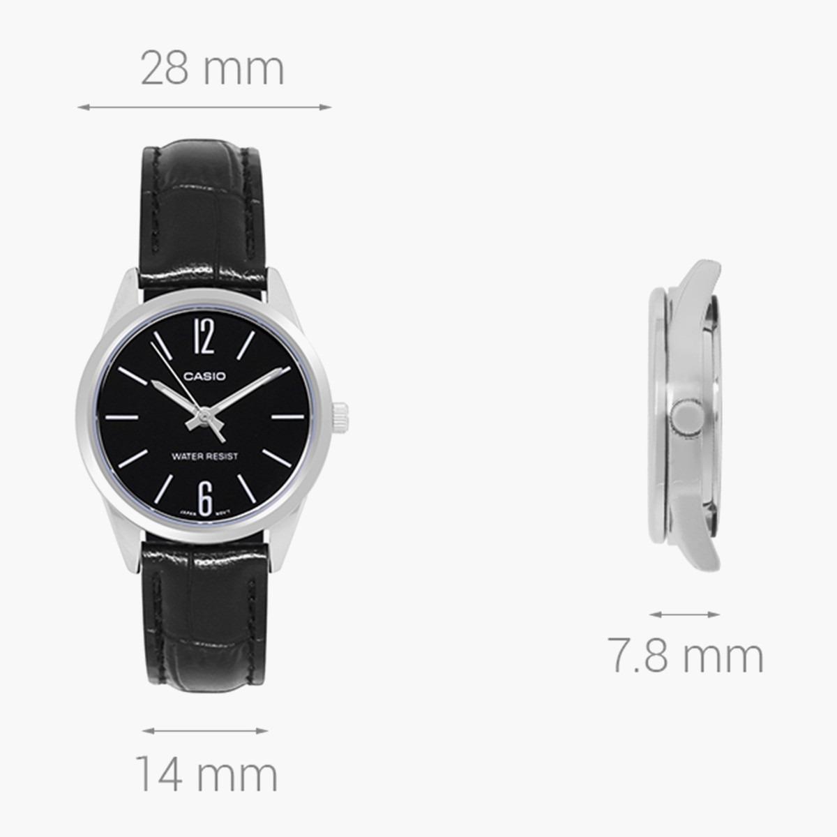 Casio Women's Black Analog Leather Strap Watch -LTP-V005L-1BUDF-men-watchesandjewellery-watches-image-4