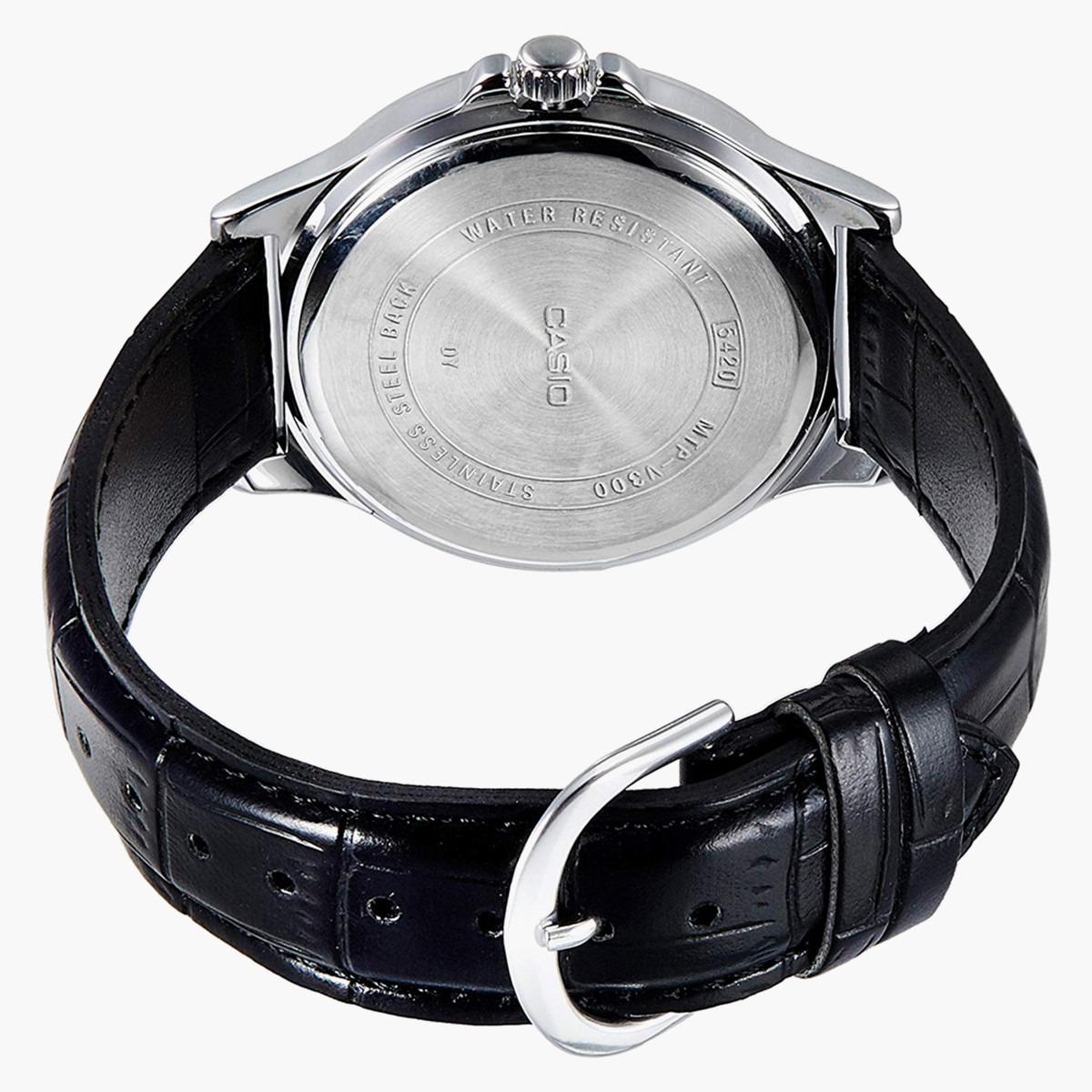 Casio Women's Black Analog Leather Strap Watch -LTP-V300L-1AUDF-women-watchesandjewellery-watches-image-2