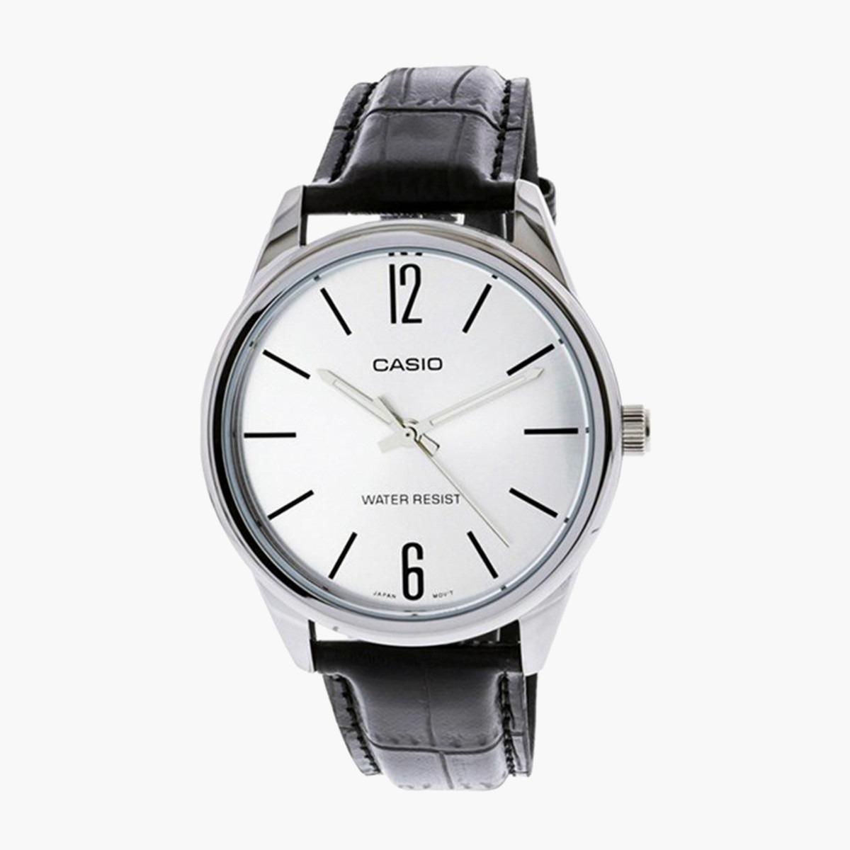 Casio Men's Black Analog Leather Strap Watch -MTP-V005L-7BUDF-men-watchesandjewellery-watches-image-1