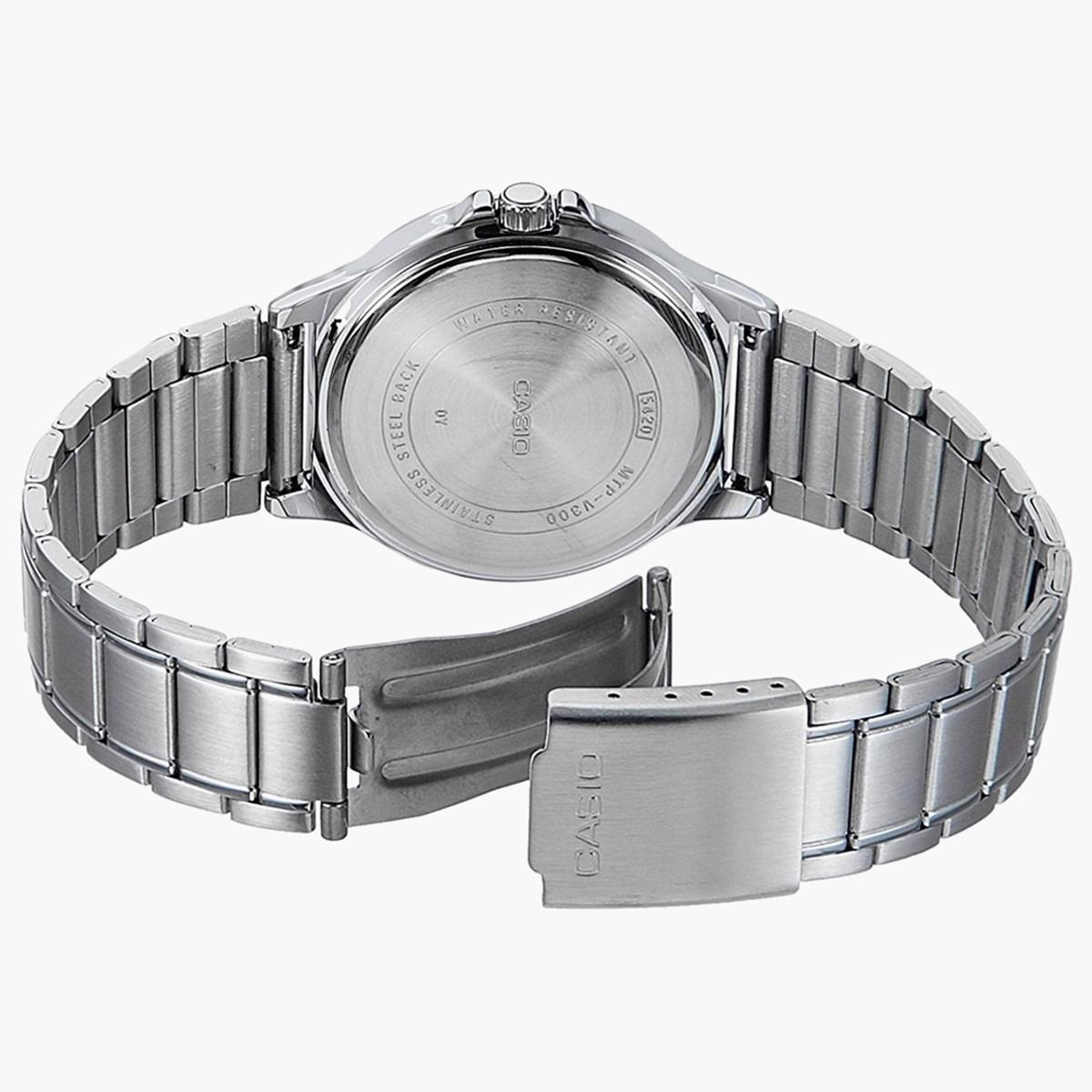 Casio Men's Silver Analog Stainless Steel Strap Watch -MTP-V300D-1AUDF-men-watchesandjewellery-watches-image-3