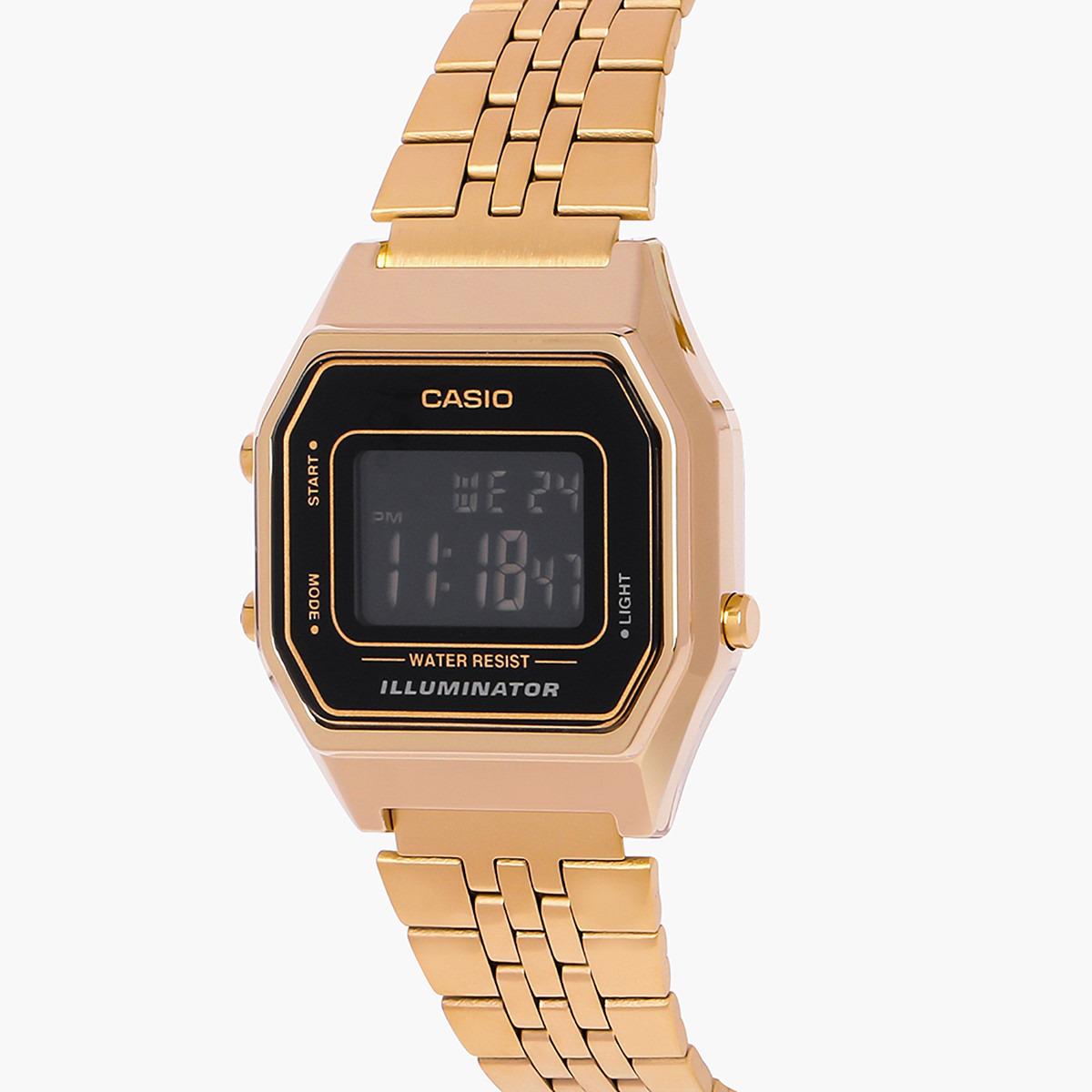 Casio Women's Gold Digital Stainless Steel Strap Watch -LA680WGA-1BDF-men-watchesandjewellery-watches-image-2