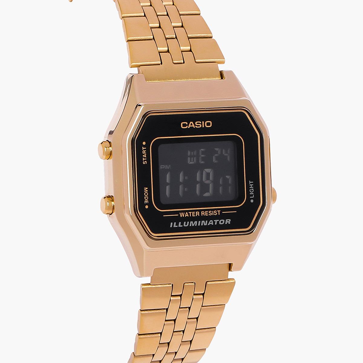 Casio Women's Gold Digital Stainless Steel Strap Watch -LA680WGA-1BDF-men-watchesandjewellery-watches-image-3