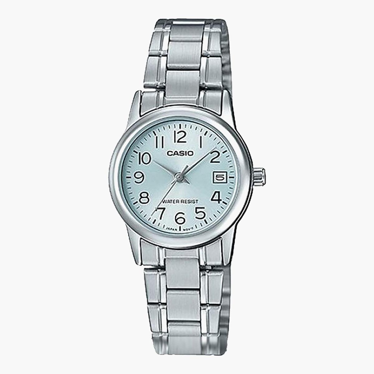 Casio Women's Silver Analog Stainless Steel Strap Watch -LTP-V002D-2BUDF-women-watchesandjewellery-watches-image-1