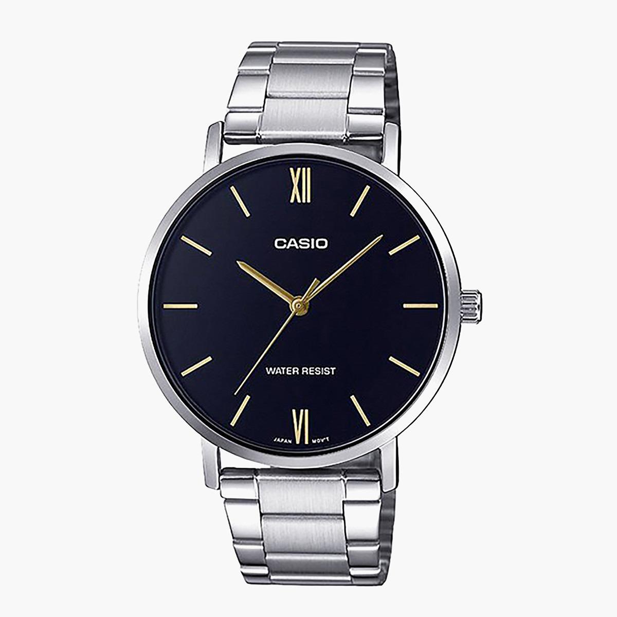 Casio Men's Silver Analog Stainless Steel Strap Watch -MTP-VT01D-1BUDF-men-watchesandjewellery-watches-image-1