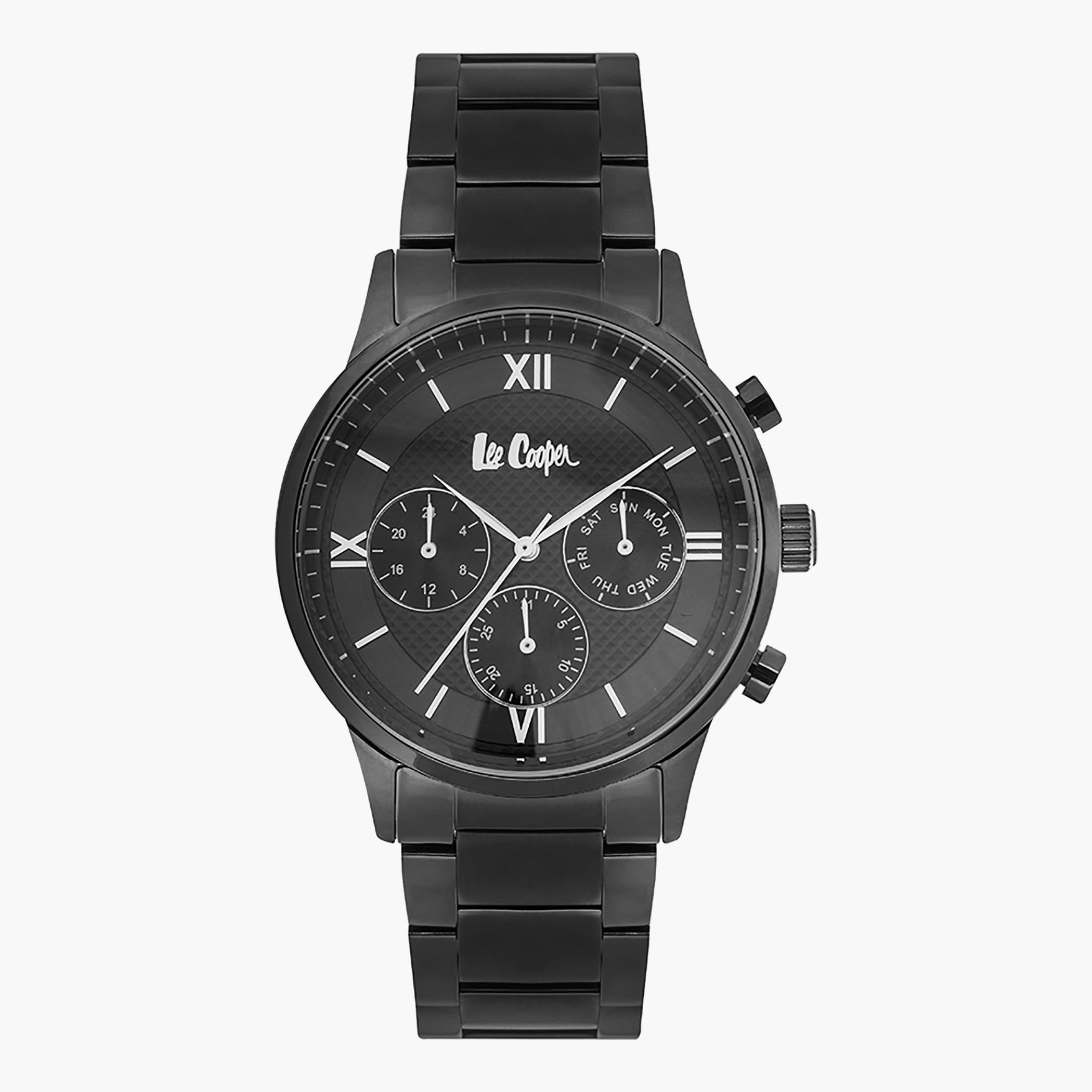 Lee Cooper Men Black Metal Strap Chronograph Watch - LC06922.660-men-watchesandjewellery-watches-image-1