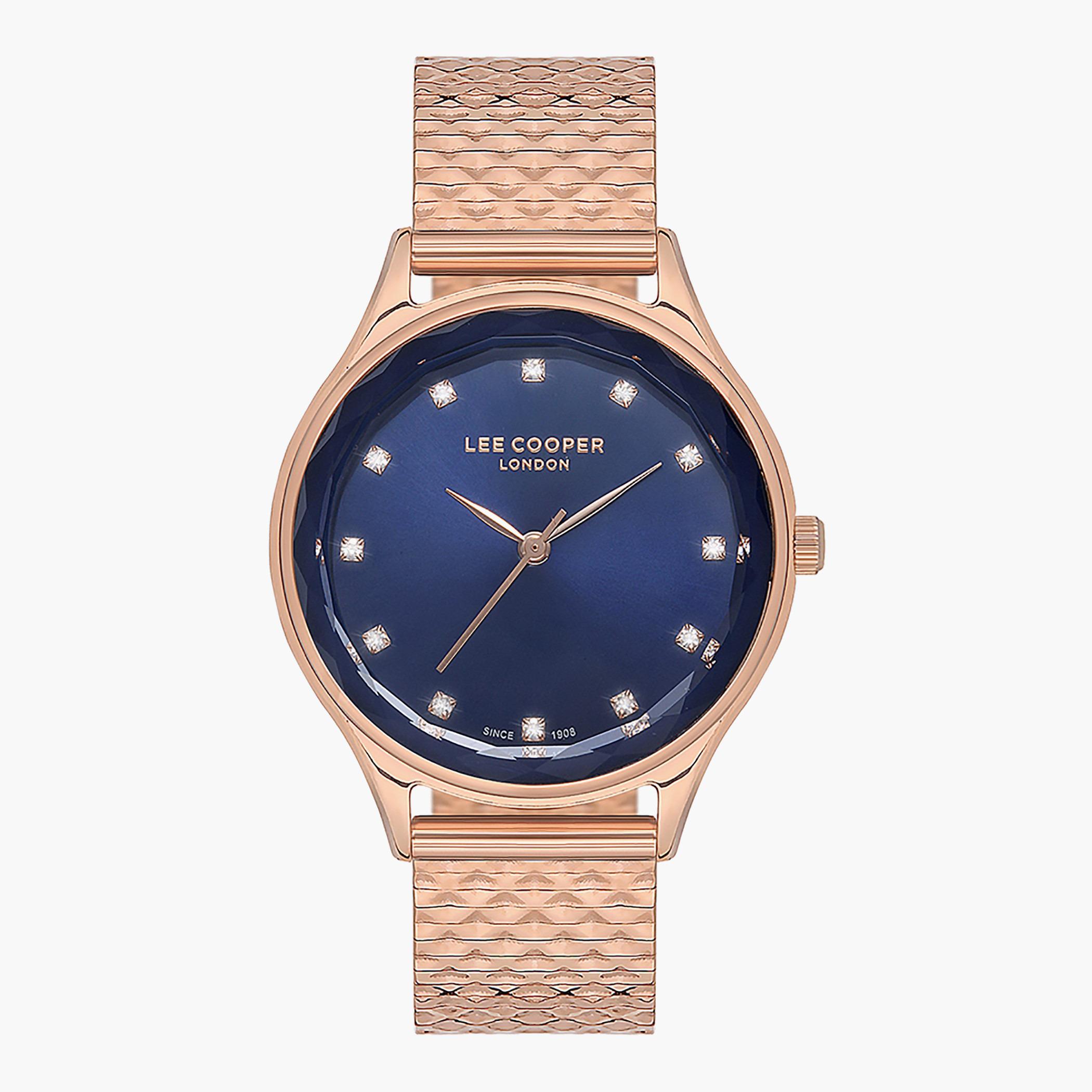 Lee Cooper Women Rose Gold Mesh Strap Analog Watch - LC07122.490-women-watchesandjewellery-watches-image-1