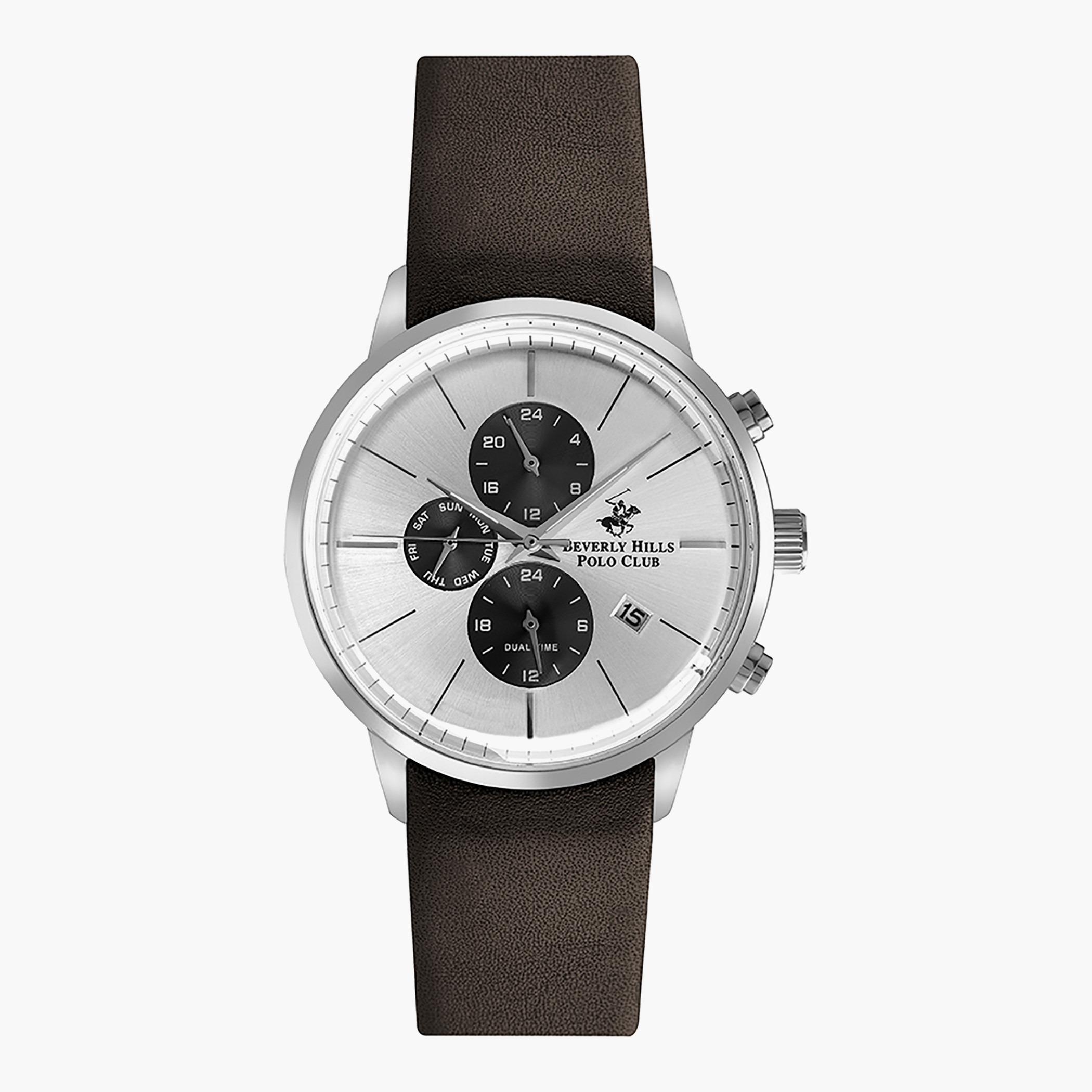 Beverly Hills Polo Club Men's Brown Chronograph Stainless Steel Strap Watch -BP3139X.332-men-watchesandjewellery-watches-image-1