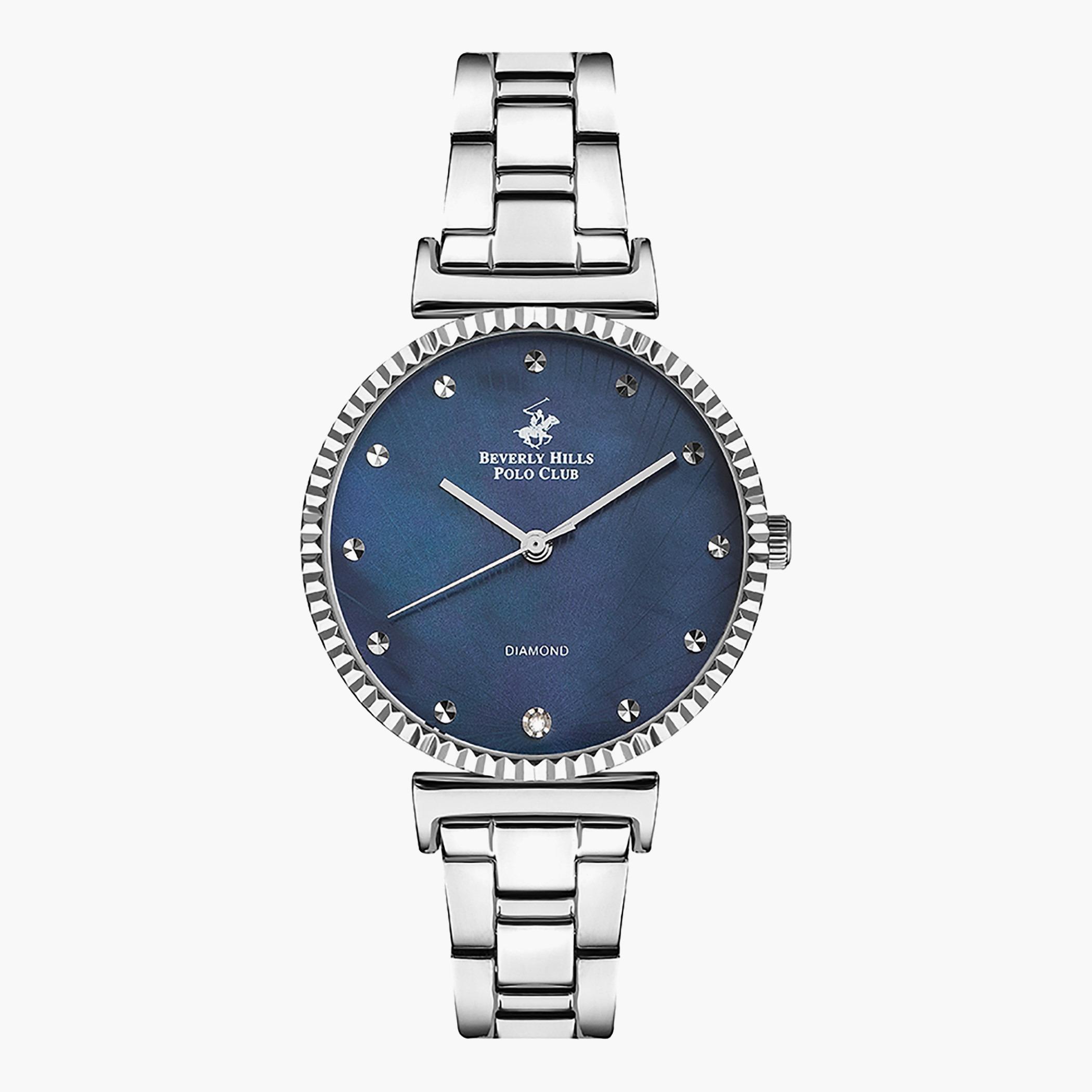 BP3168X.390- راقب حزام معدن تناظرية بني للنساء بيفرلي هيلز بولو كلوب-women-watchesandjewellery-watches-image-1