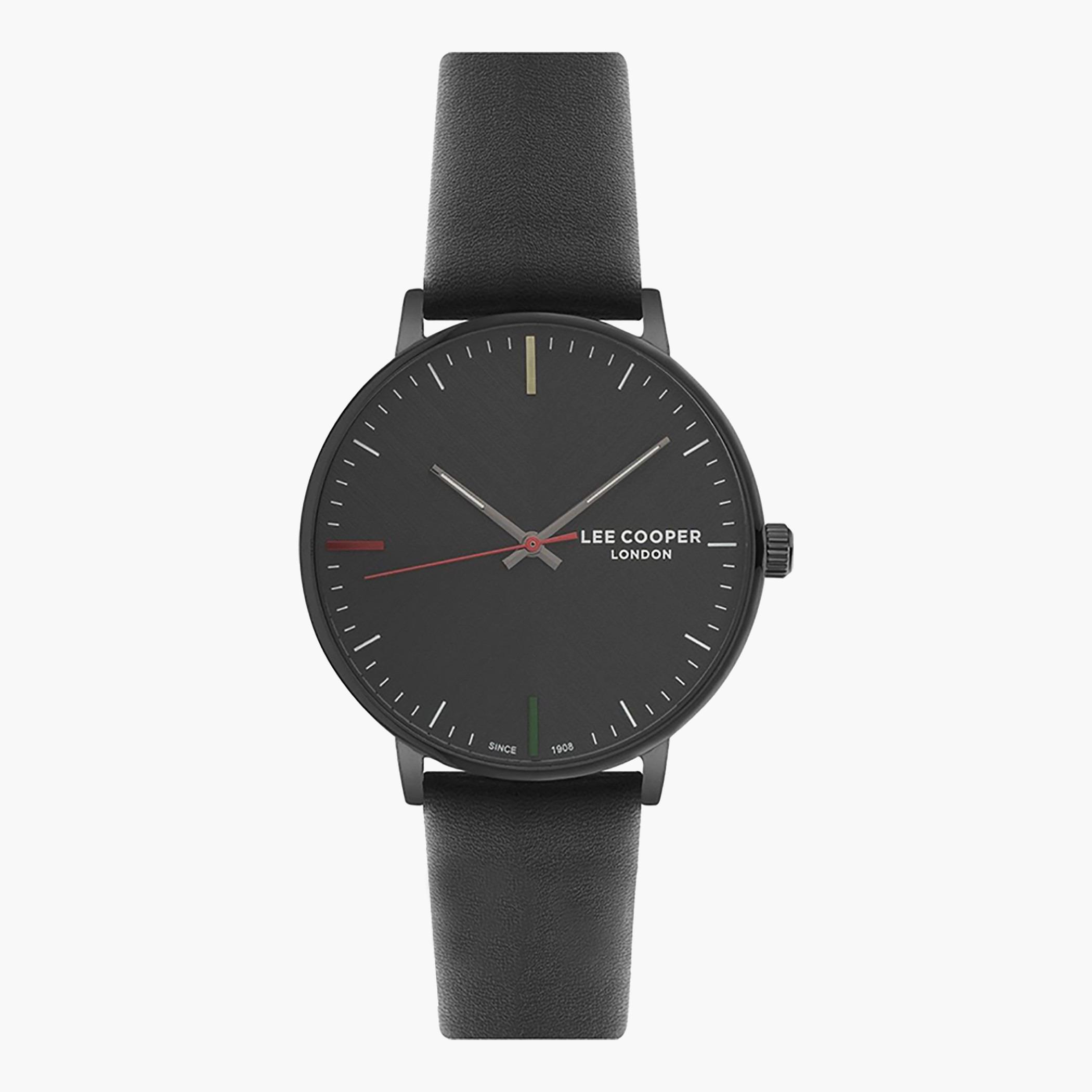 Lee Cooper Men's Black Analog Leather Strap Watch -LC07089.651-men-watchesandjewellery-watches-image-1
