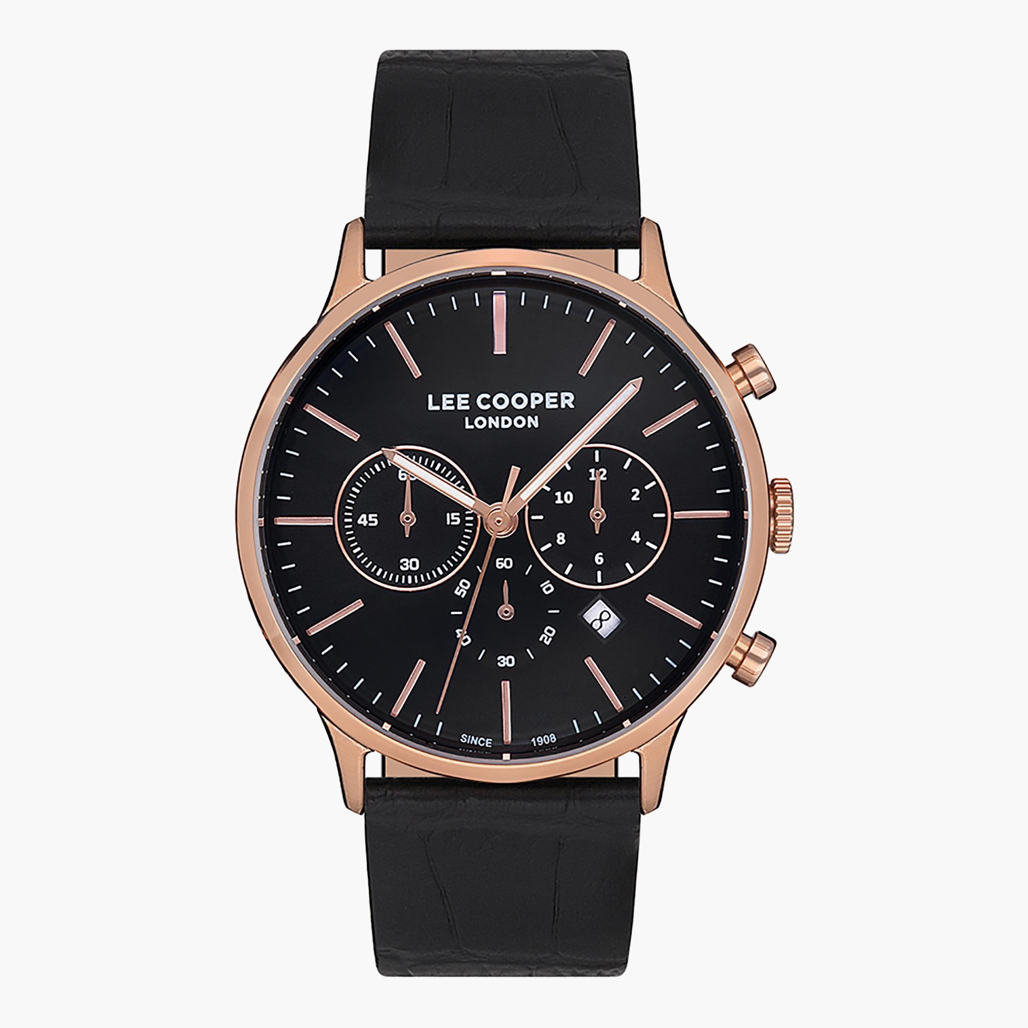 LC07152.451- راقب حزام جلد كرونوغراف أسود ملك الرجال لي كوبر-men-watchesandjewellery-watches-image-1