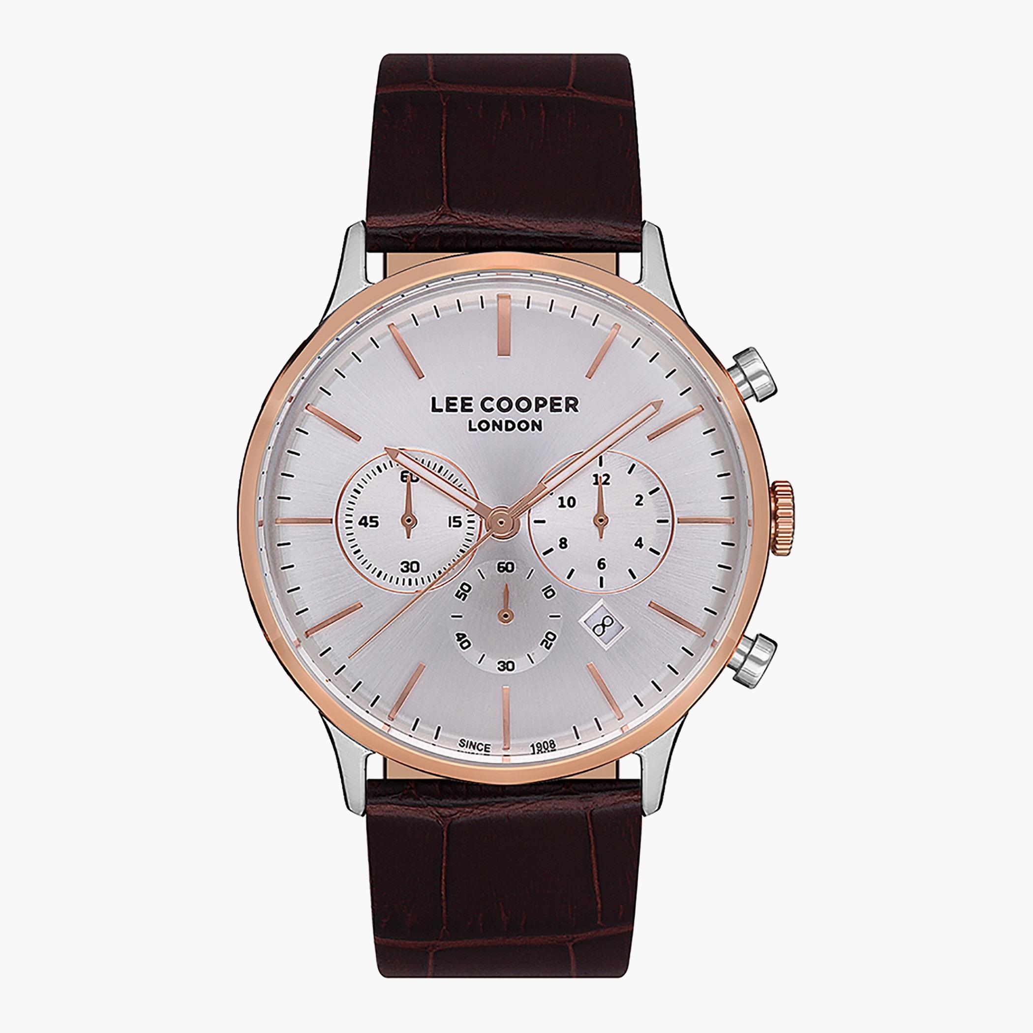 Lee Cooper Men's Brown Chronograph Leather Strap Watch -LC07152.532-men-watchesandjewellery-watches-image-1