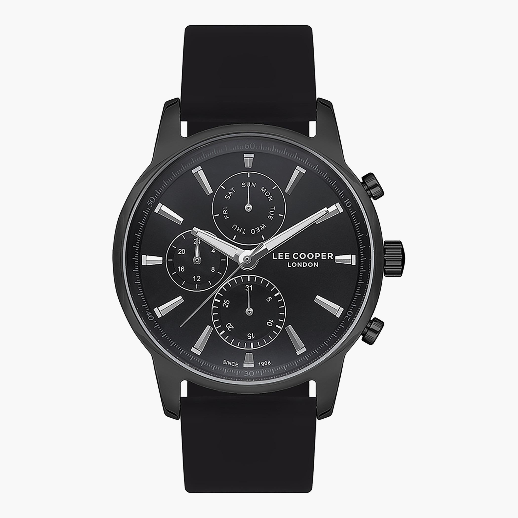 LC07161.651- راقب حزام جلد كرونوغراف أسود ملك الرجال لي كوبر-men-watchesandjewellery-watches-image-1
