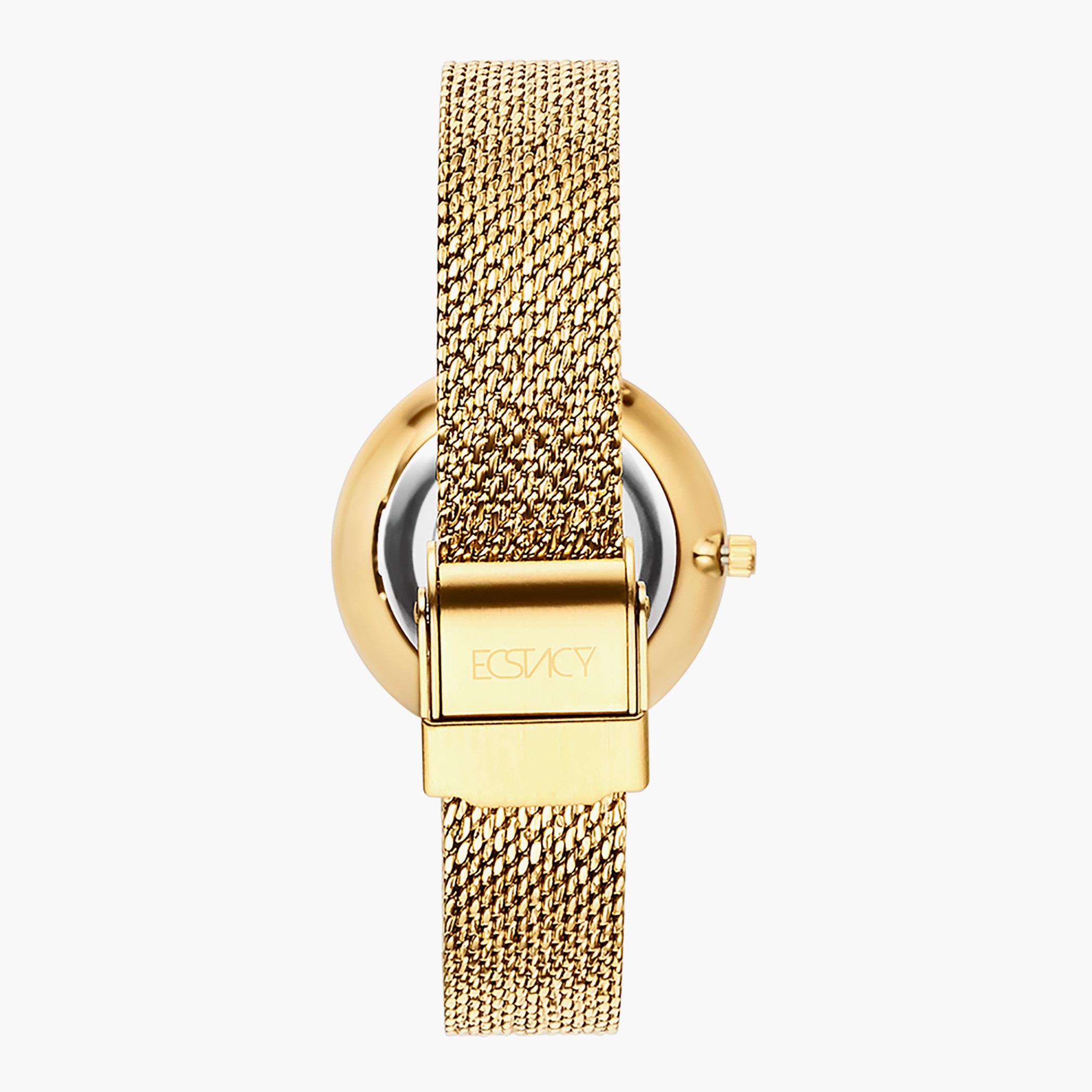 Ecstasy Women's Gold Analog Stainless Steel Strap Watch -E20506-GMGMC-women-watchesandjewellery-watches-image-3