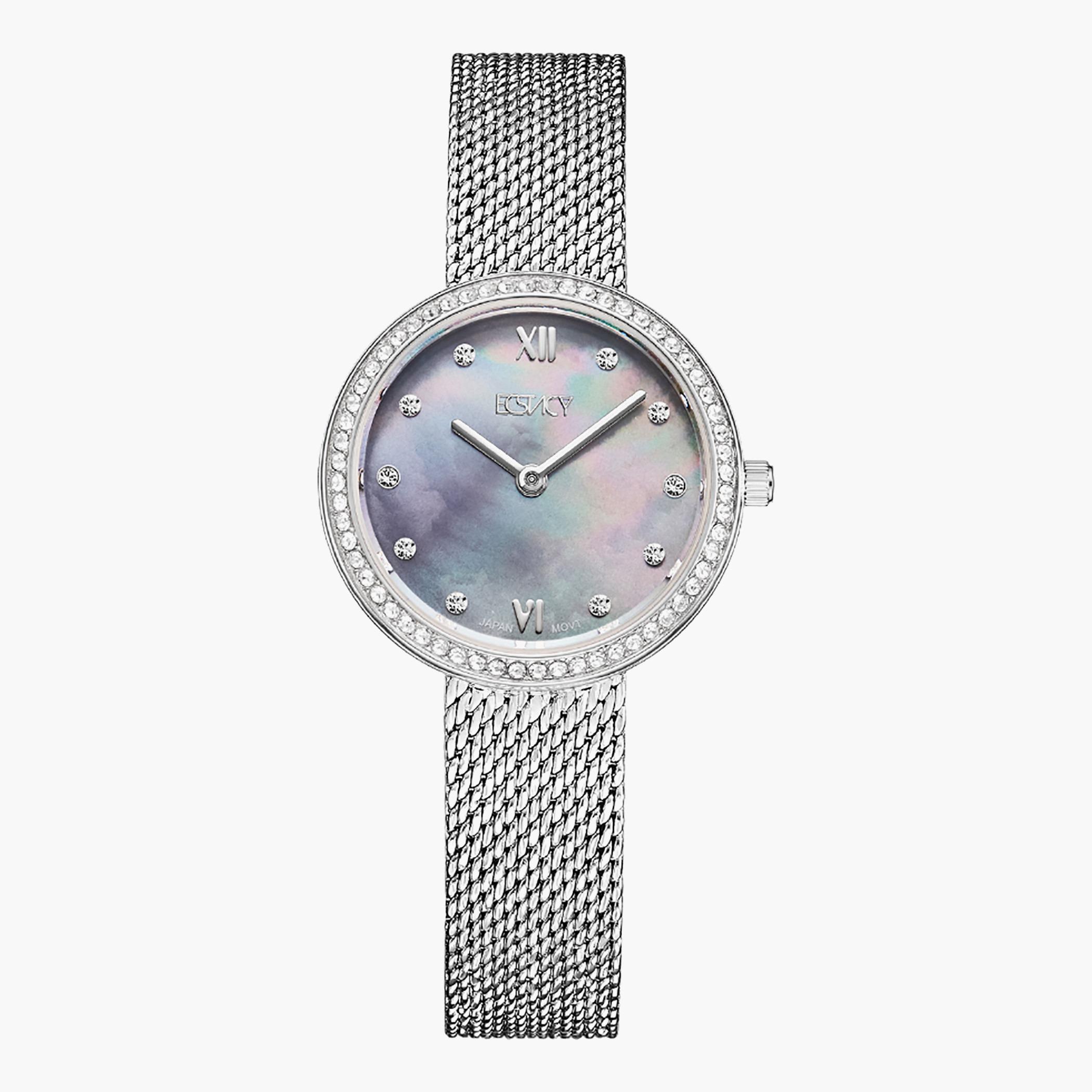 Ecstasy Women's Silver Analog Stainless Steel Strap Watch -E20506-SMSMB-women-watchesandjewellery-watches-image-1