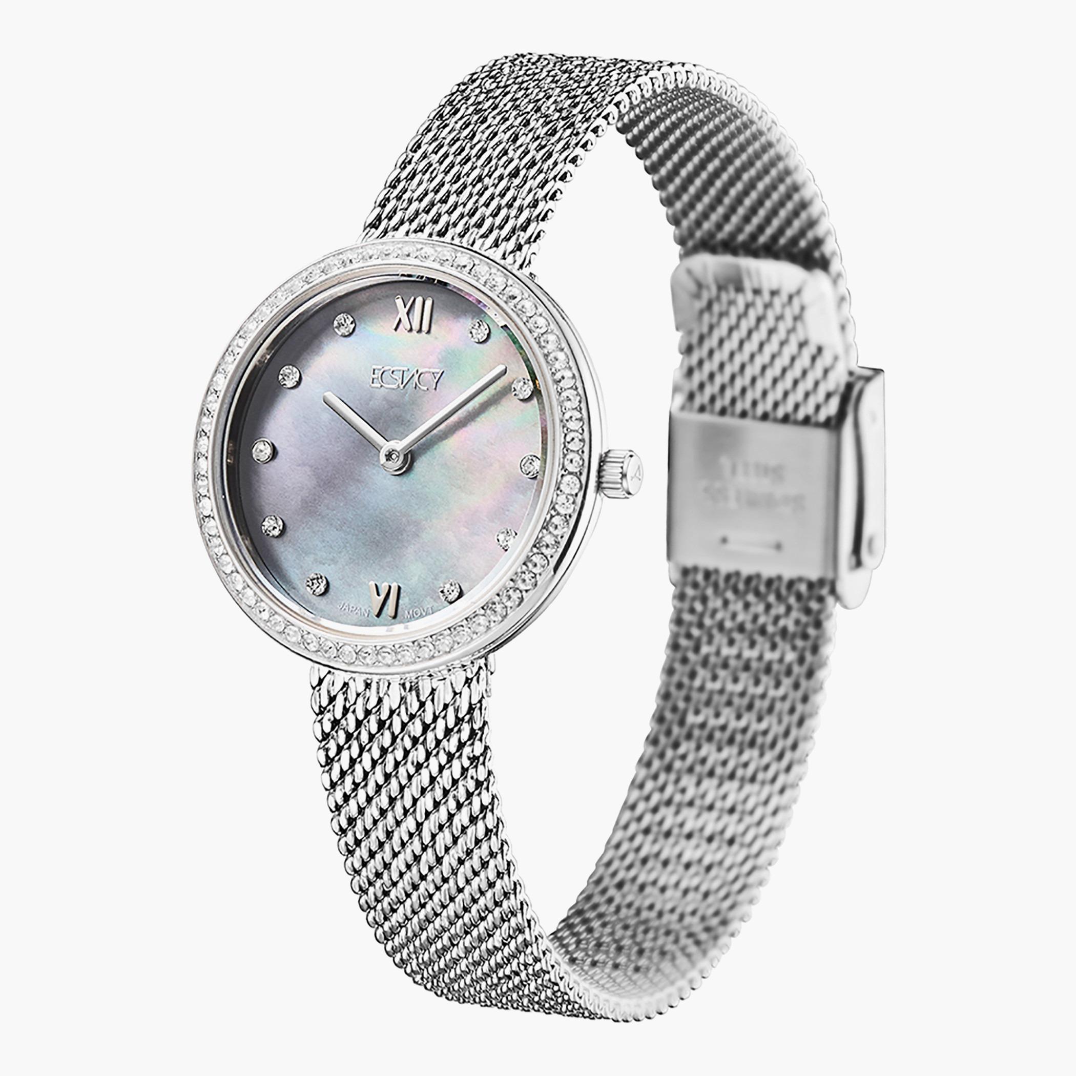 Ecstasy Women's Silver Analog Stainless Steel Strap Watch -E20506-SMSMB-women-watchesandjewellery-watches-image-2