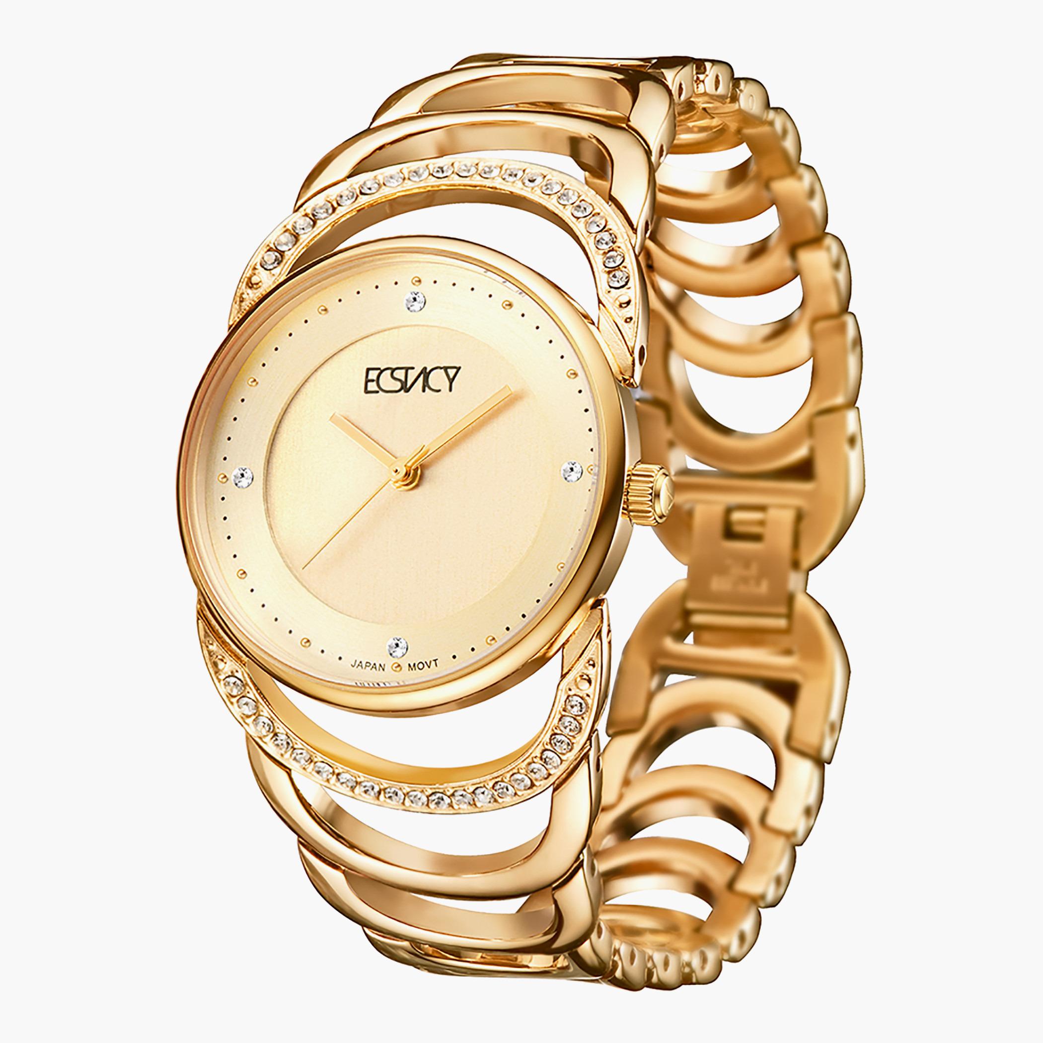 E6508-GBGC- راقب حزام ستانليس ستيل تناظرية ذهبي للنساء اكستازي-women-watchesandjewellery-watches-image-2