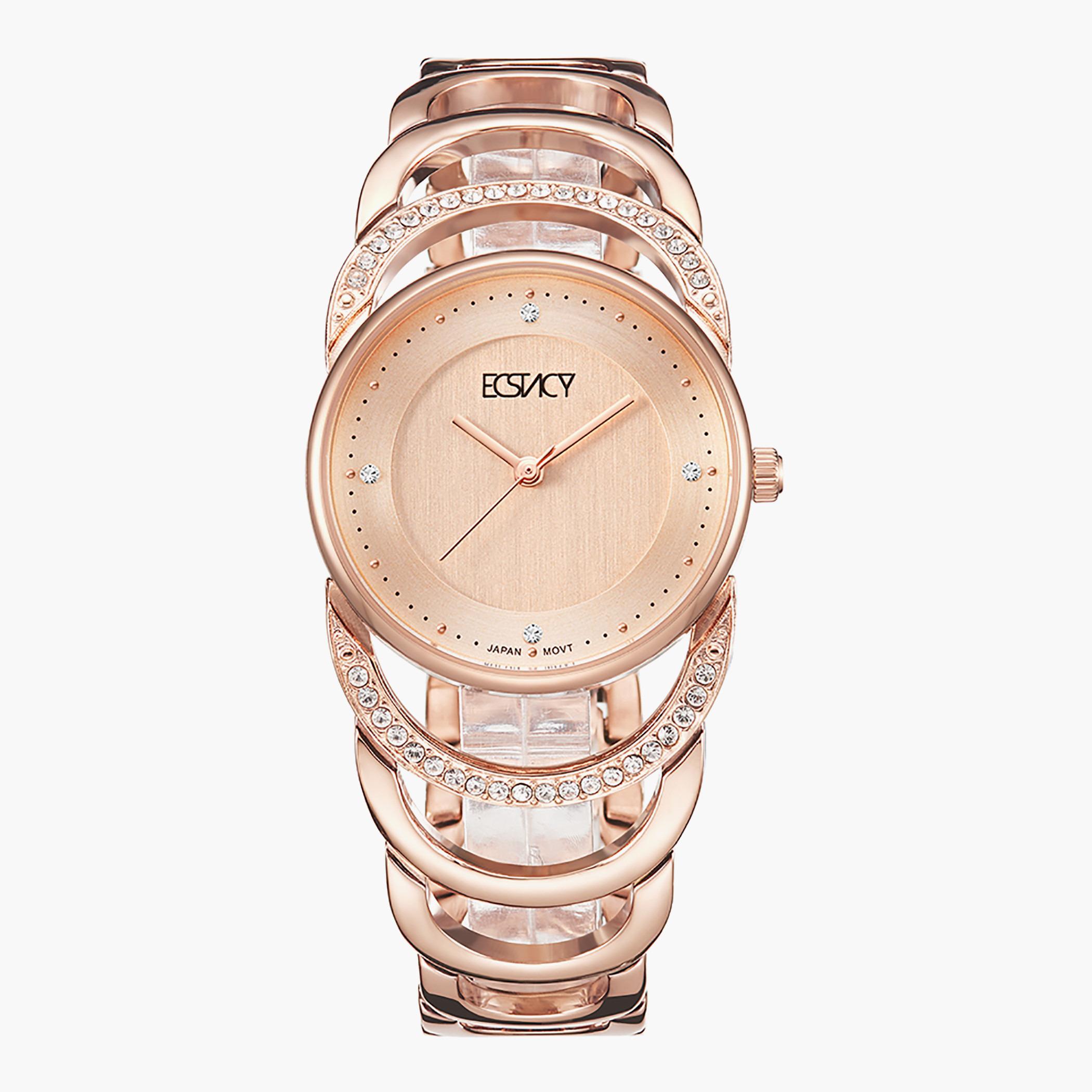 E6508-RBKK- راقب حزام ستانليس ستيل تناظرية ذهبي وردي للنساء اكستازي-women-watchesandjewellery-watches-image-1
