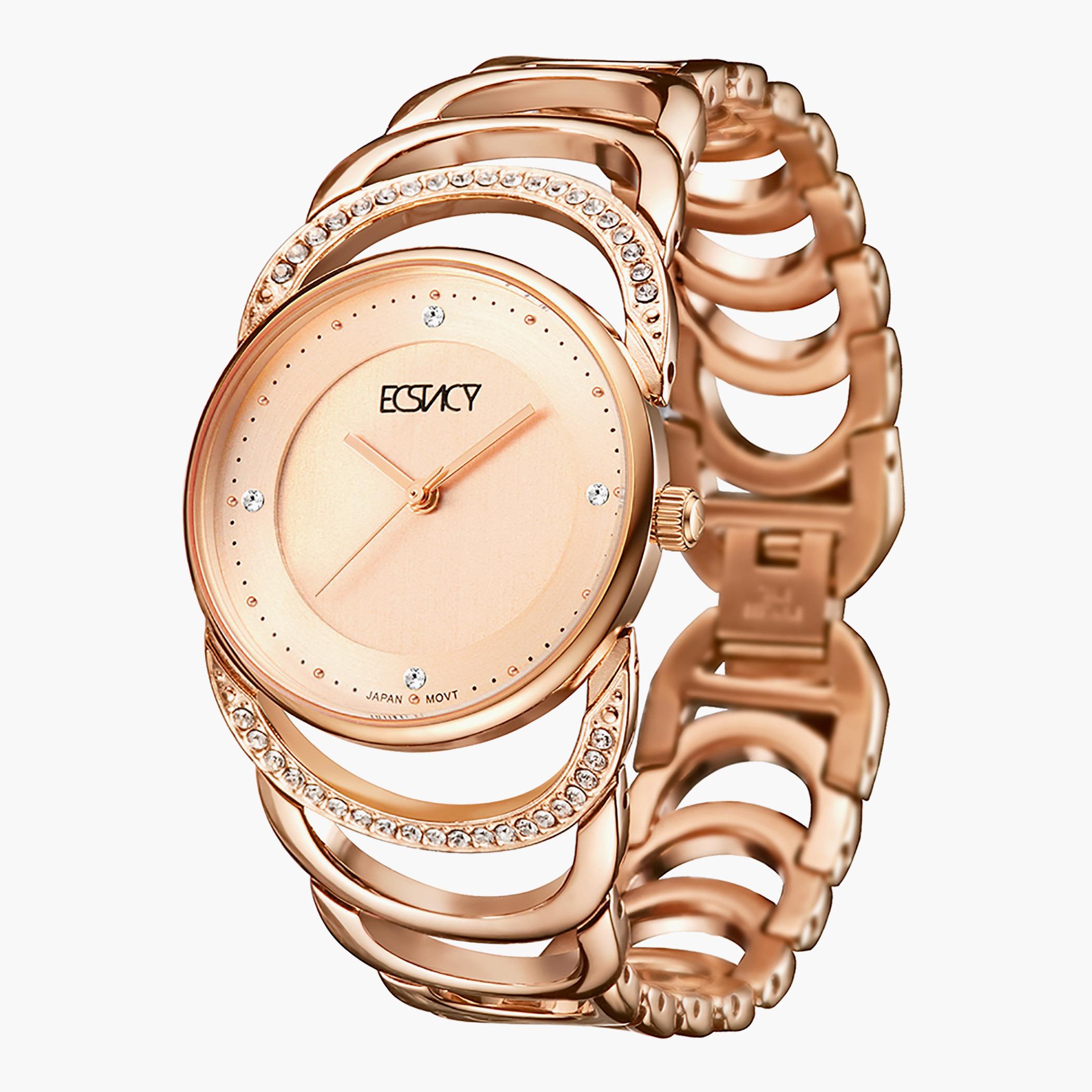 E6508-RBKK- راقب حزام ستانليس ستيل تناظرية ذهبي وردي للنساء اكستازي-women-watchesandjewellery-watches-image-2