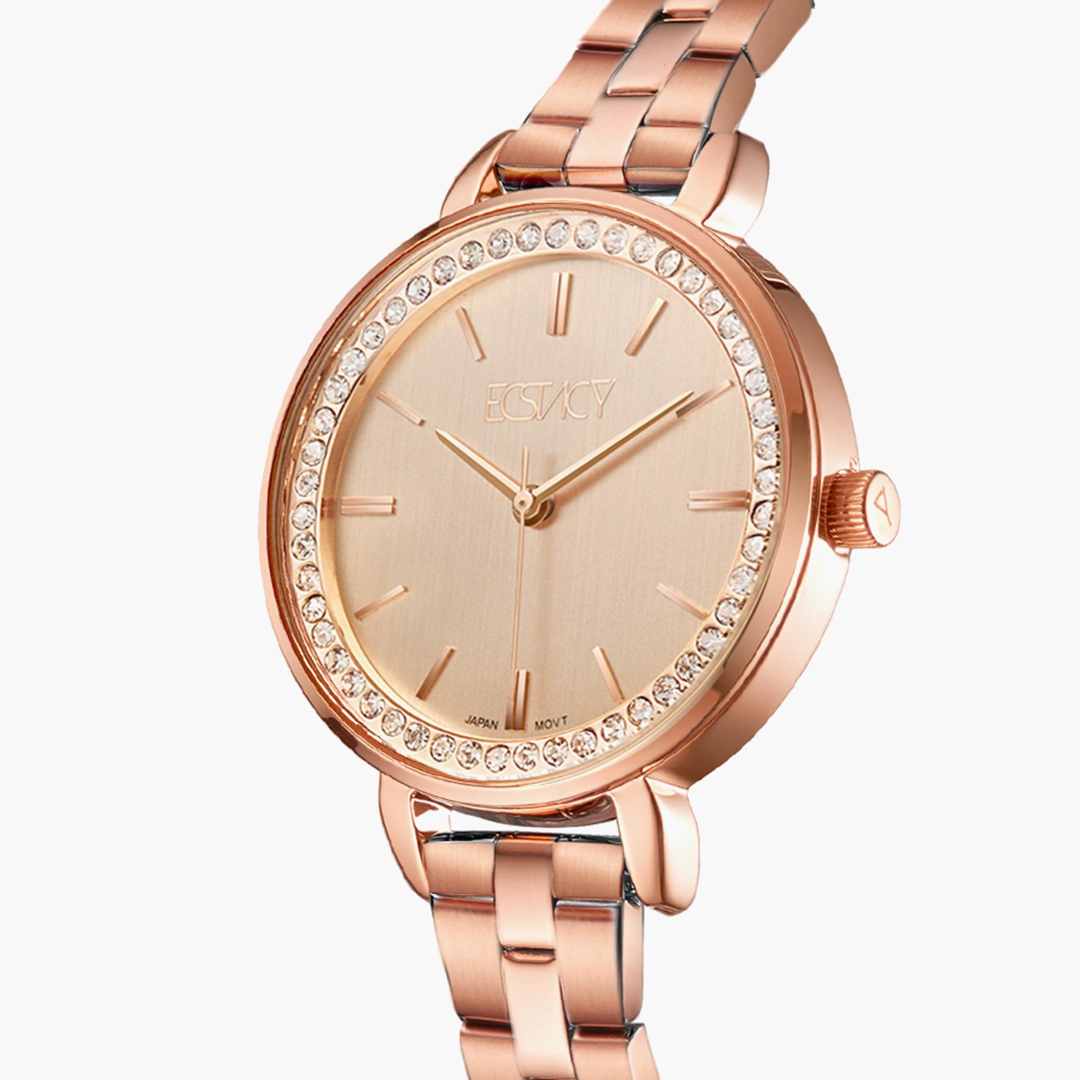 E8502-RBKK- راقب حزام ستانليس ستيل تناظرية ذهبي وردي للنساء اكستازي-women-watchesandjewellery-watches-image-2