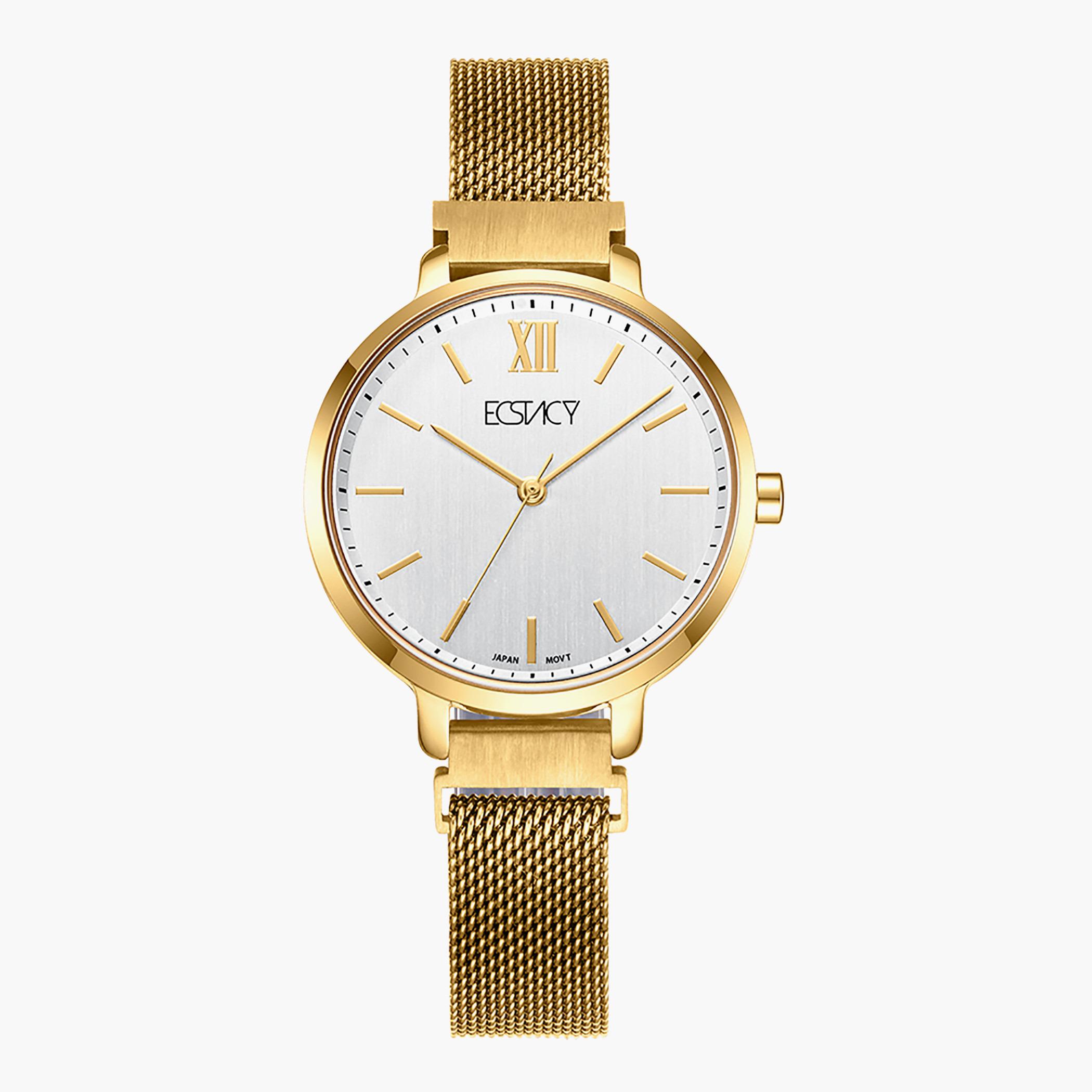 E8518-GMGS- راقب حزام ستانليس ستيل تناظرية ذهبي للنساء اكستازي-women-watchesandjewellery-watches-image-1