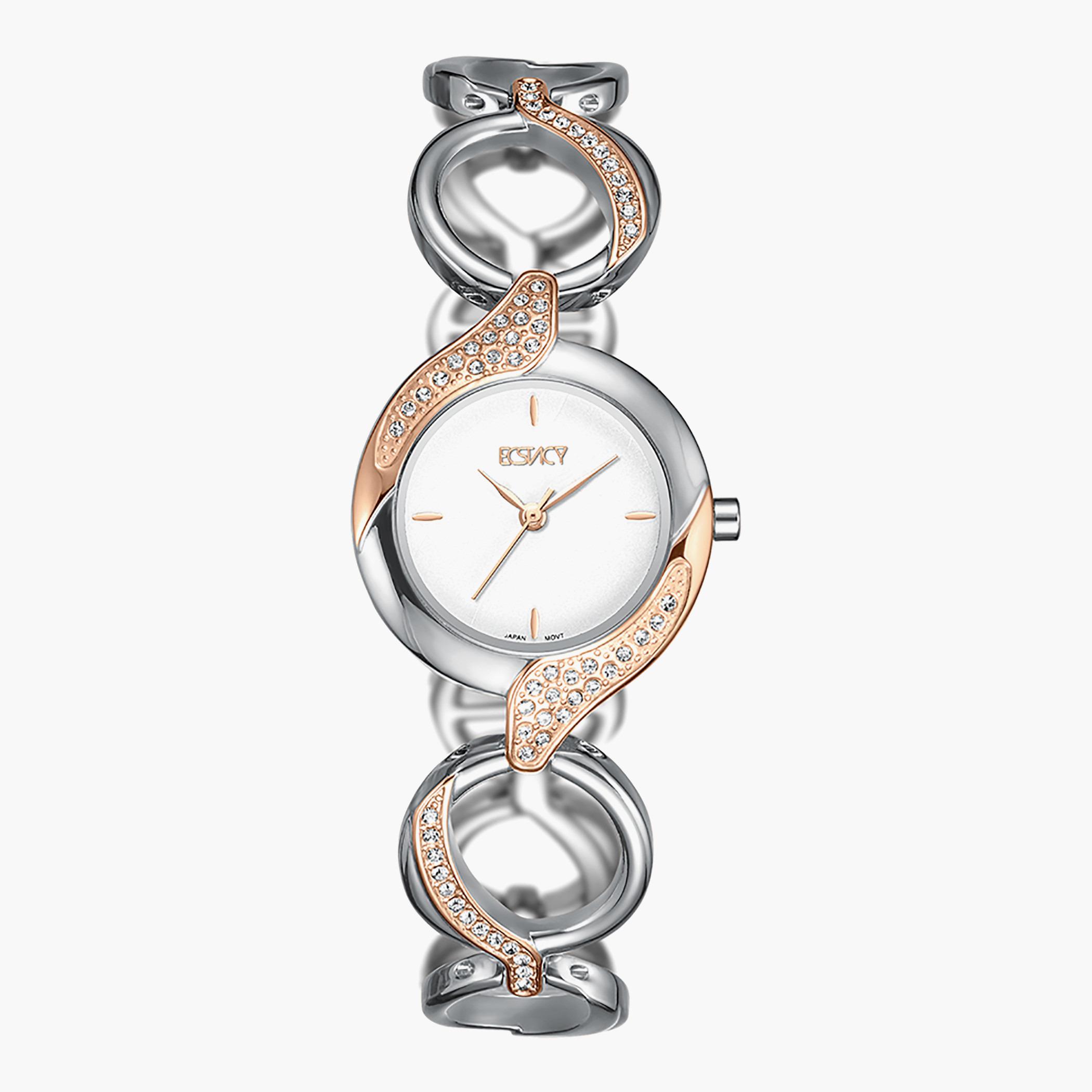 E9515-KBKS- راقب حزام ستانليس ستيل تناظرية بني للنساء اكستازي-women-watchesandjewellery-watches-image-1