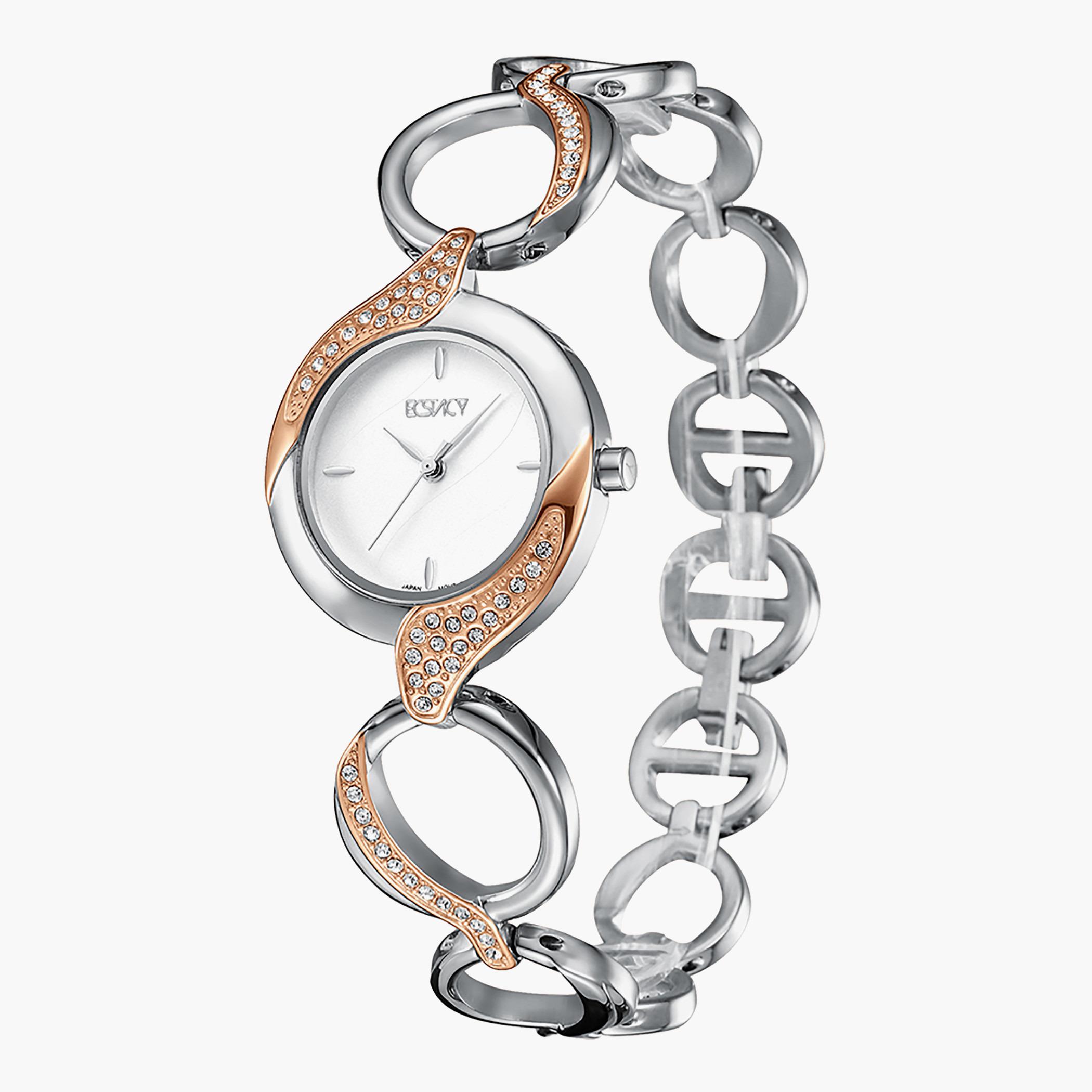 E9515-KBKS- راقب حزام ستانليس ستيل تناظرية بني للنساء اكستازي-women-watchesandjewellery-watches-image-2