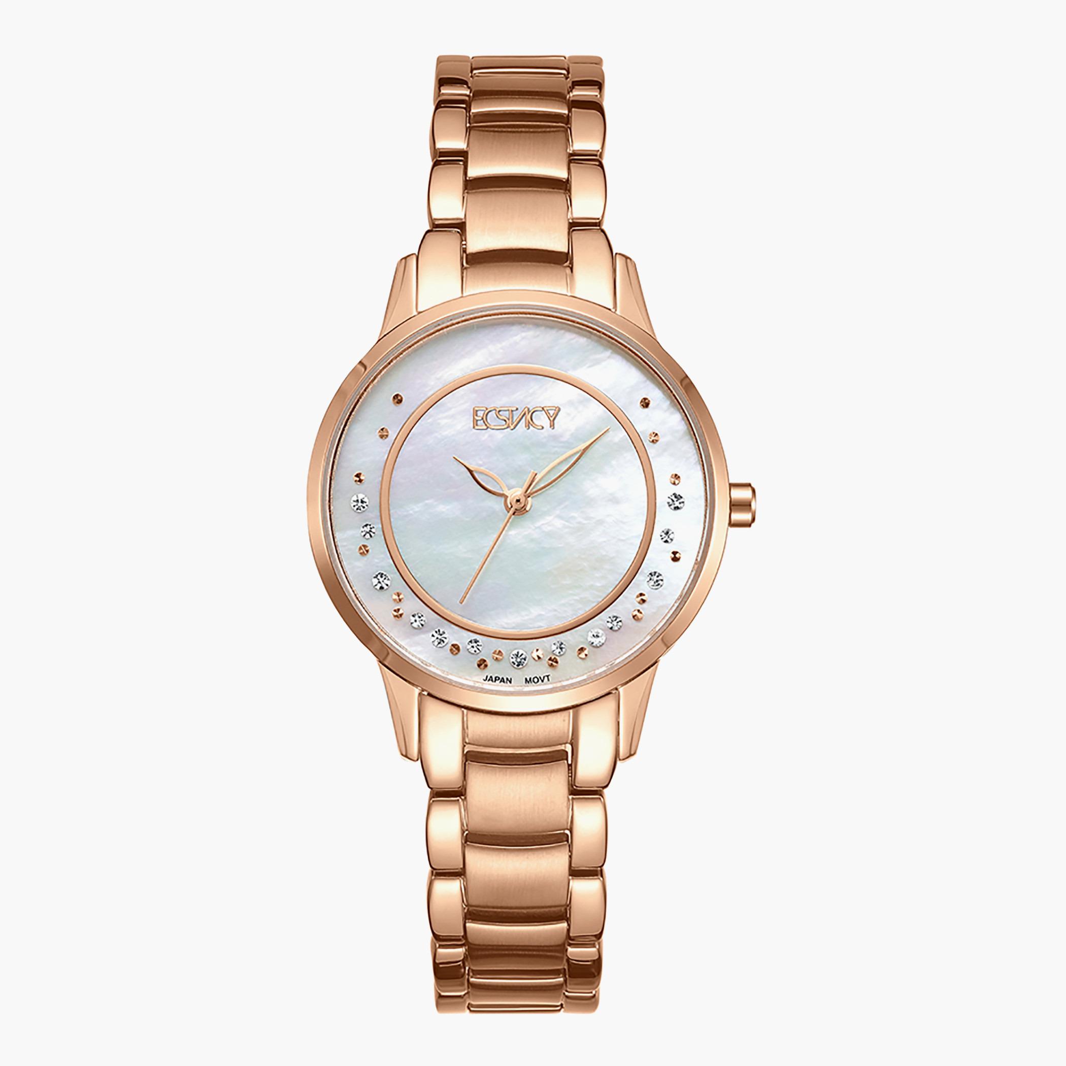 E9516-RBKM- راقب حزام ستانليس ستيل تناظرية ذهبي وردي للنساء اكستازي-women-watchesandjewellery-watches-image-1