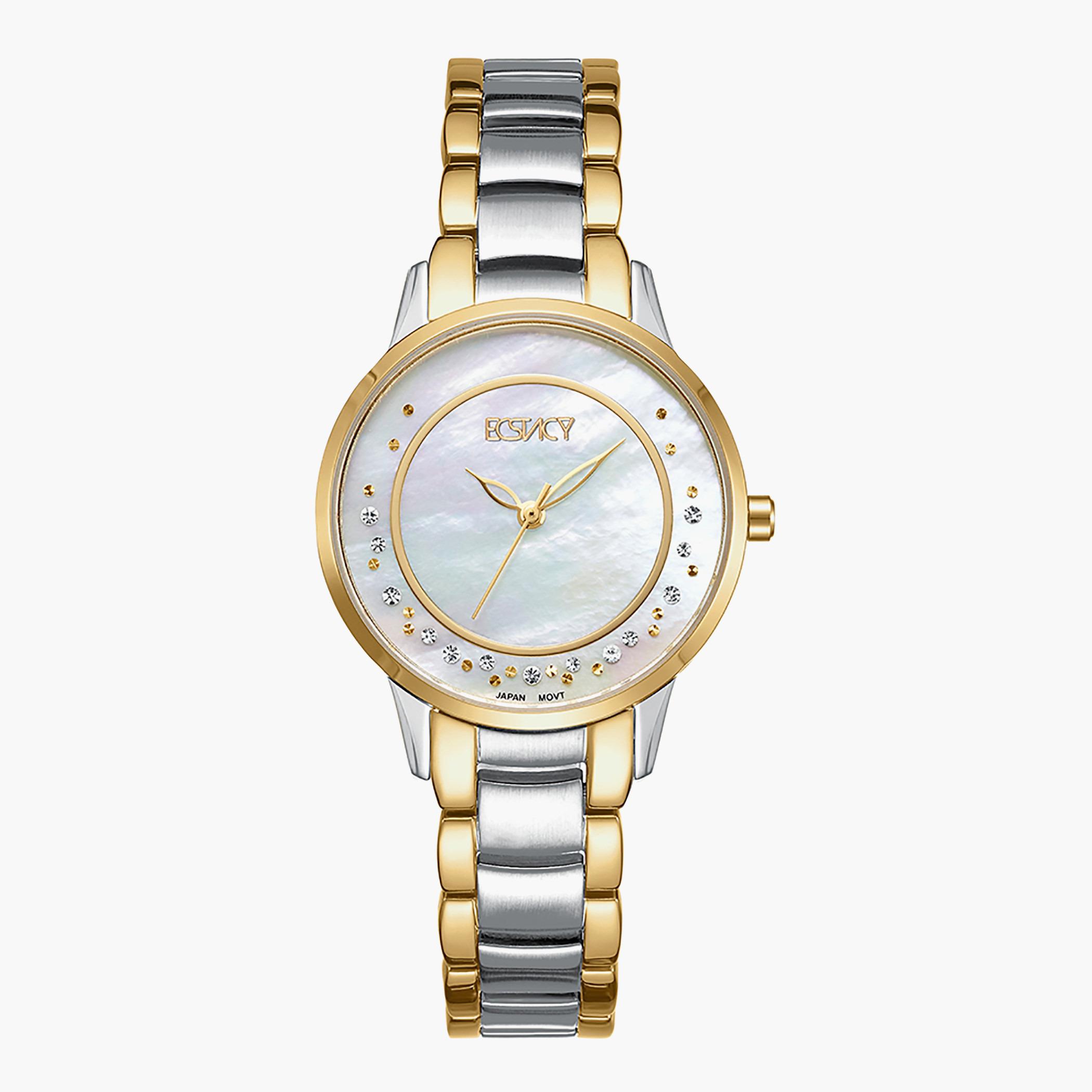 E9516-TBTM- راقب حزام ستانليس ستيل تناظرية الفضة والذهب للنساء اكستازي-women-watchesandjewellery-watches-image-1