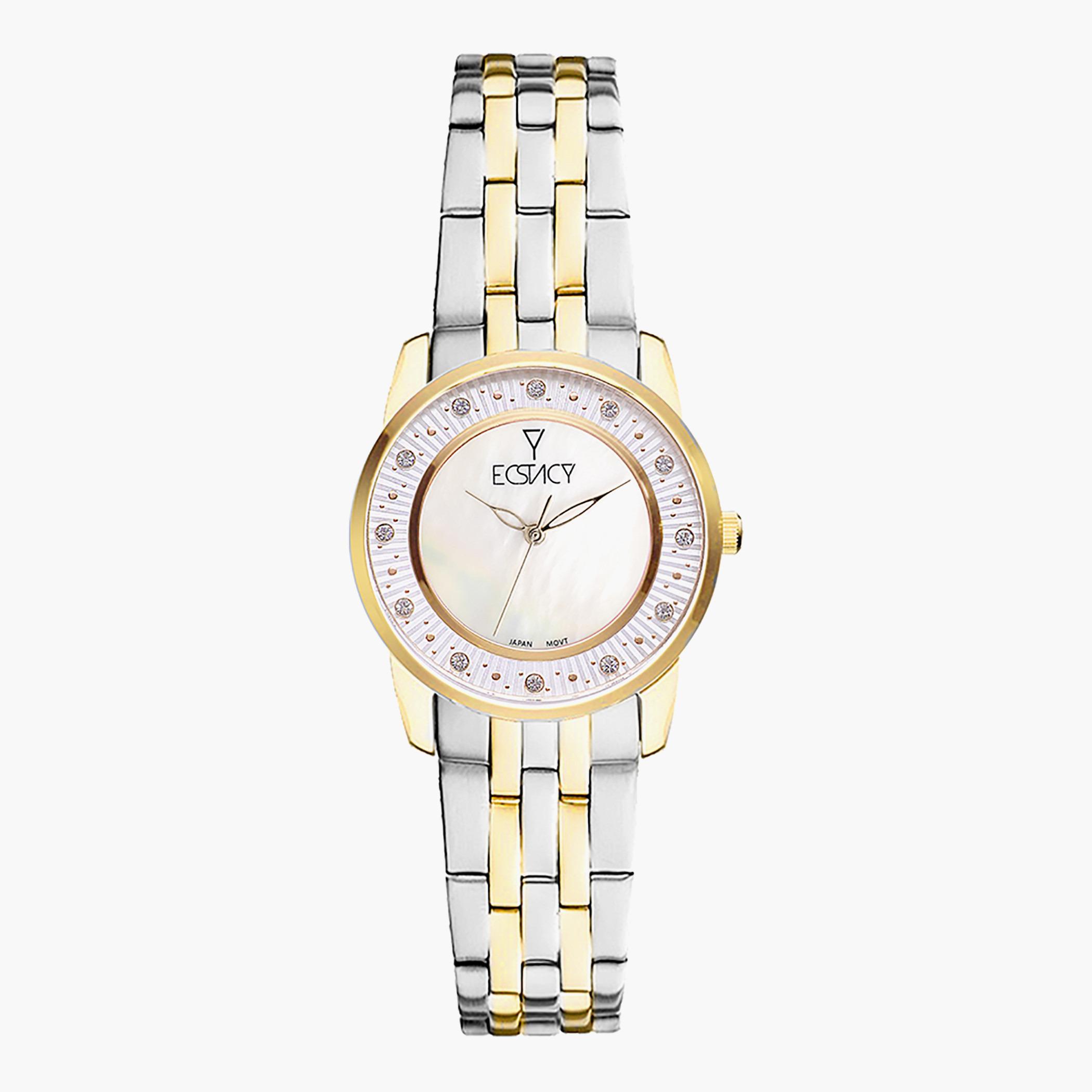 Ecstasy Women's Silver & Gold Analog Stainless Steel Strap Watch -E9519-TBTM-women-watchesandjewellery-watches-image-1