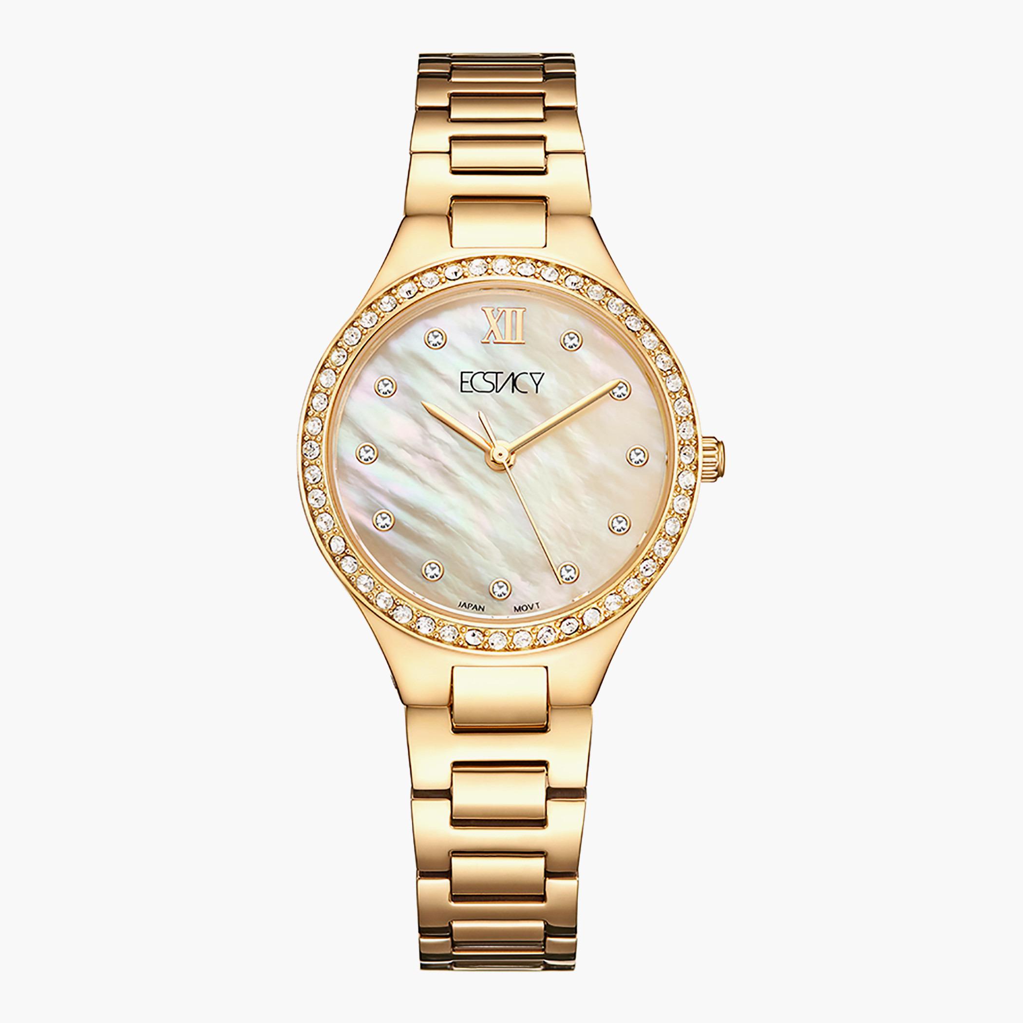 E9520-GBGMC- راقب حزام ستانليس ستيل تناظرية ذهبي للنساء اكستازي-women-watchesandjewellery-watches-image-1
