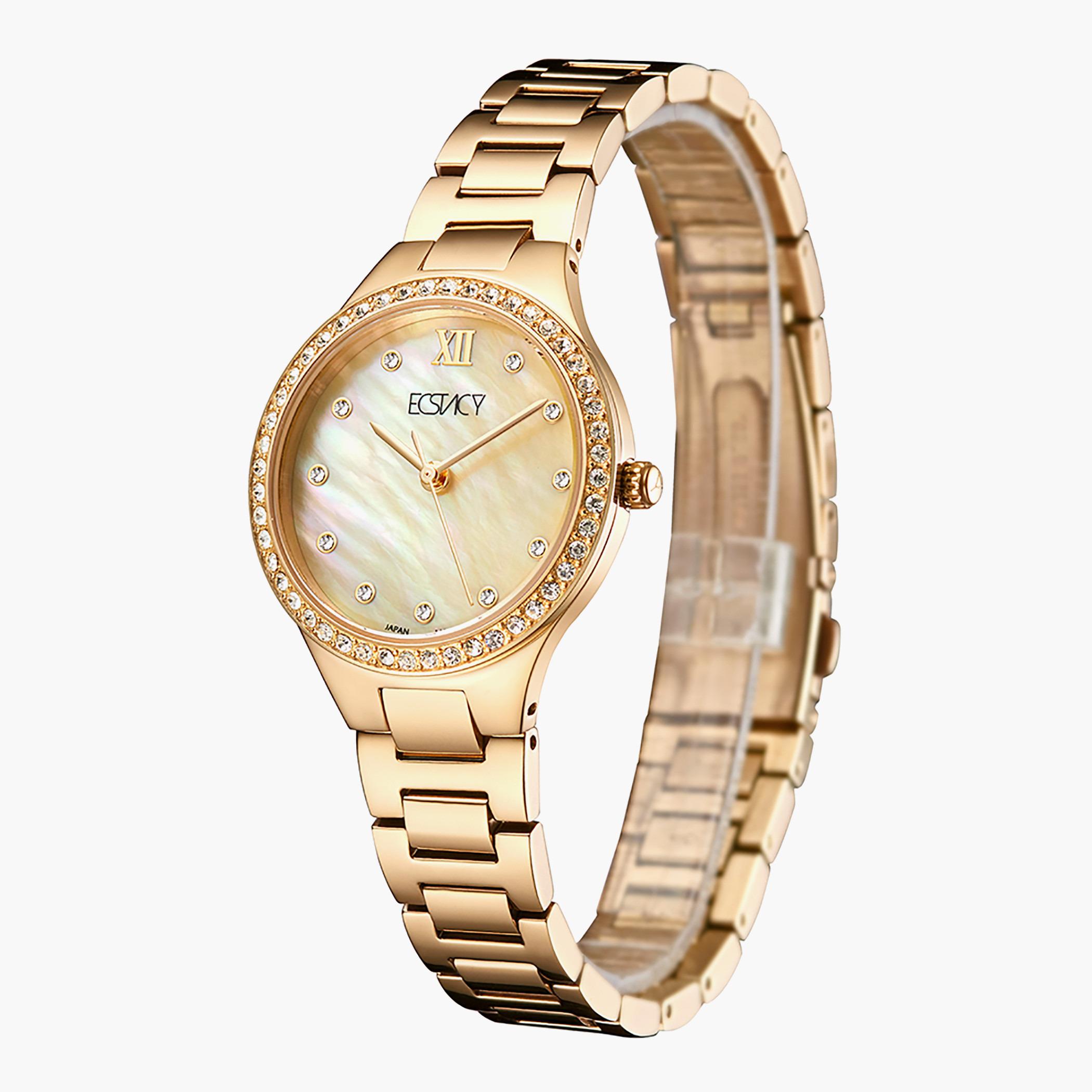 E9520-GBGMC- راقب حزام ستانليس ستيل تناظرية ذهبي للنساء اكستازي-women-watchesandjewellery-watches-image-2