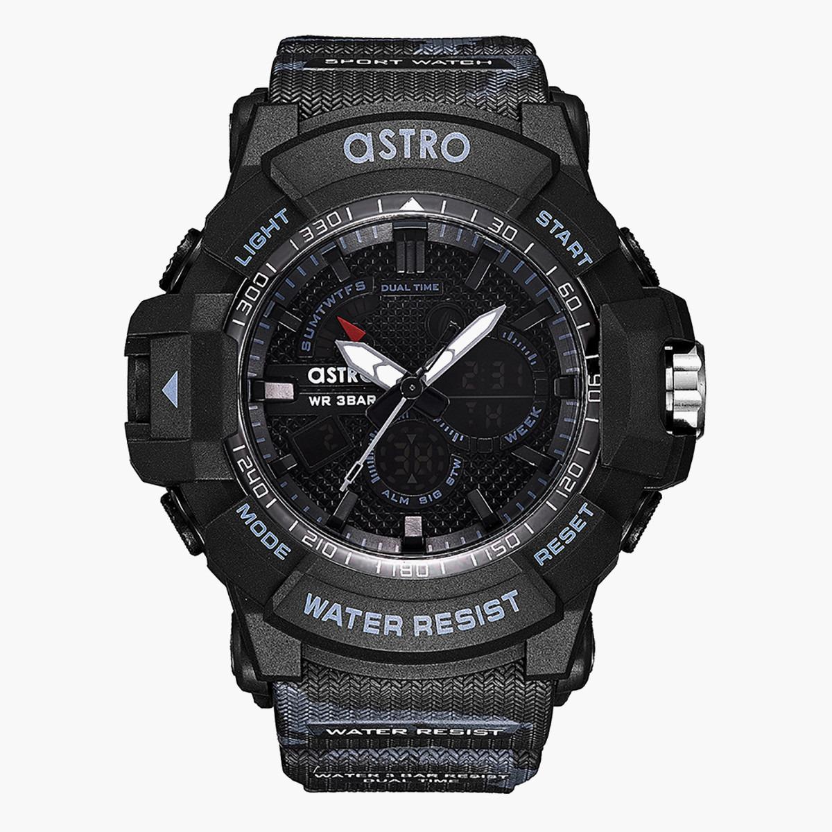 A21808-PPXB- راقب حزام لدائن تناظرية/ رقمية رمادي للرجال أسترو-men-watchesandjewellery-watches-image-1