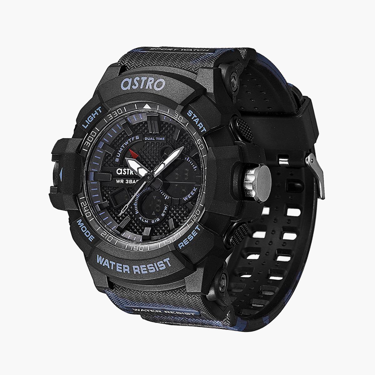 A21808-PPXB- راقب حزام لدائن تناظرية/ رقمية رمادي للرجال أسترو-men-watchesandjewellery-watches-image-2