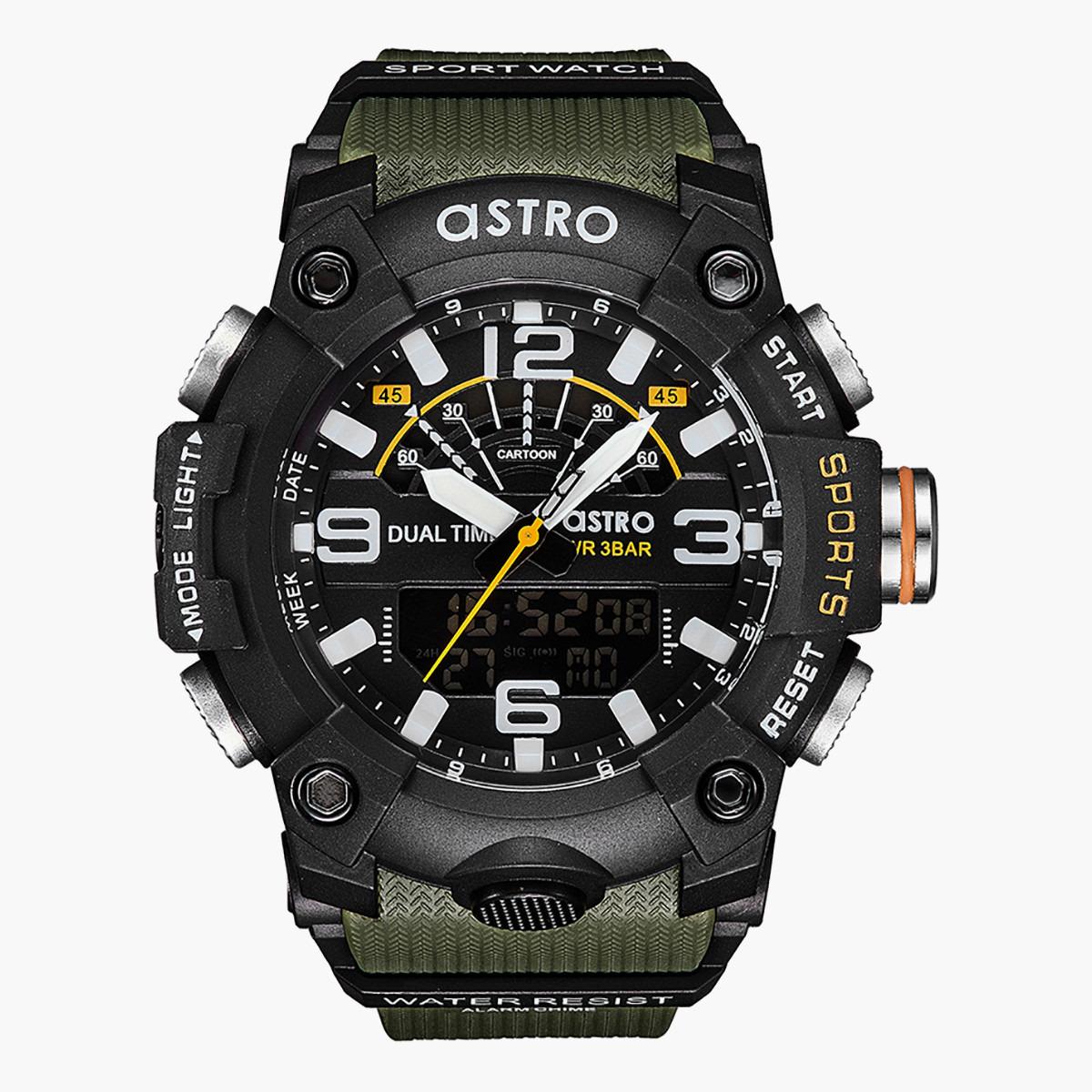 A21809-PPHB- راقب حزام لدائن تناظرية/ رقمية أخضر للرجال أسترو-men-watchesandjewellery-watches-image-1