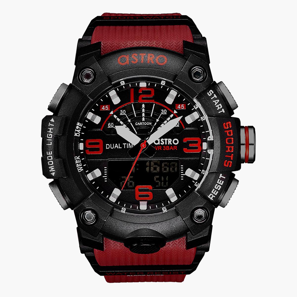 A21809-PPRB- راقب حزام لدائن تناظرية/ رقمية أحمر للرجال أسترو-men-watchesandjewellery-watches-image-1