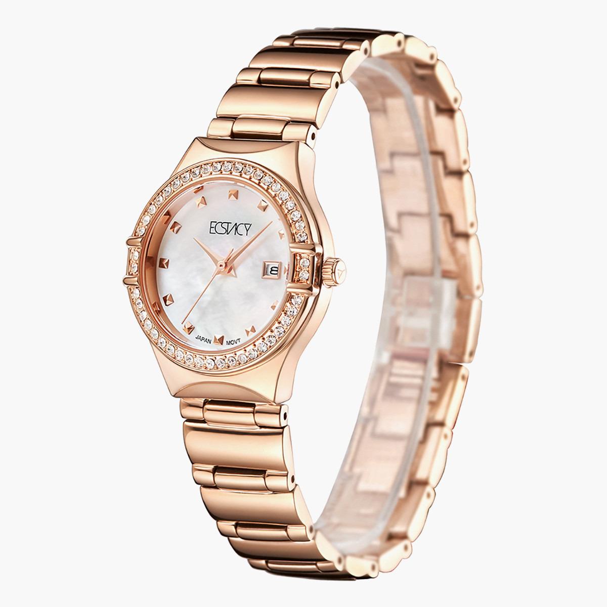 E6512RBKM- راقب حزام ستانليس ستيل تناظرية ذهبي وردي للنساء اكستازي-women-watchesandjewellery-watches-image-2